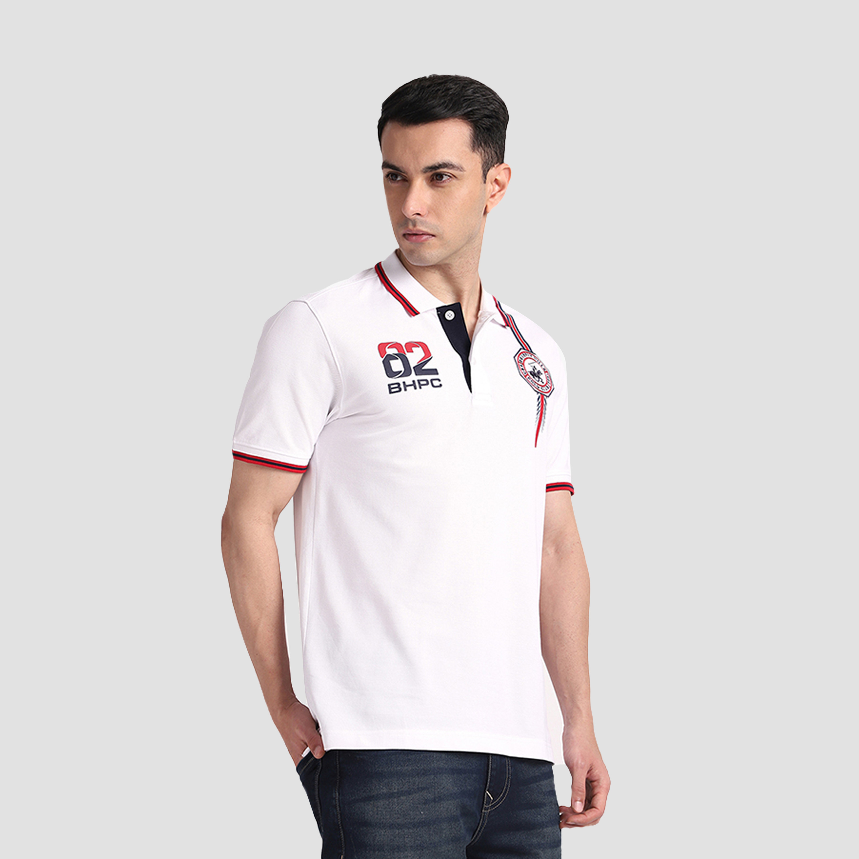 تي شيرت بولو رجالي بأكمام قصيرة وياقة مطرزة من بيفرلي هيلز بولو كلوب-men-clothing-tshirtsandpolos-polos-image-7