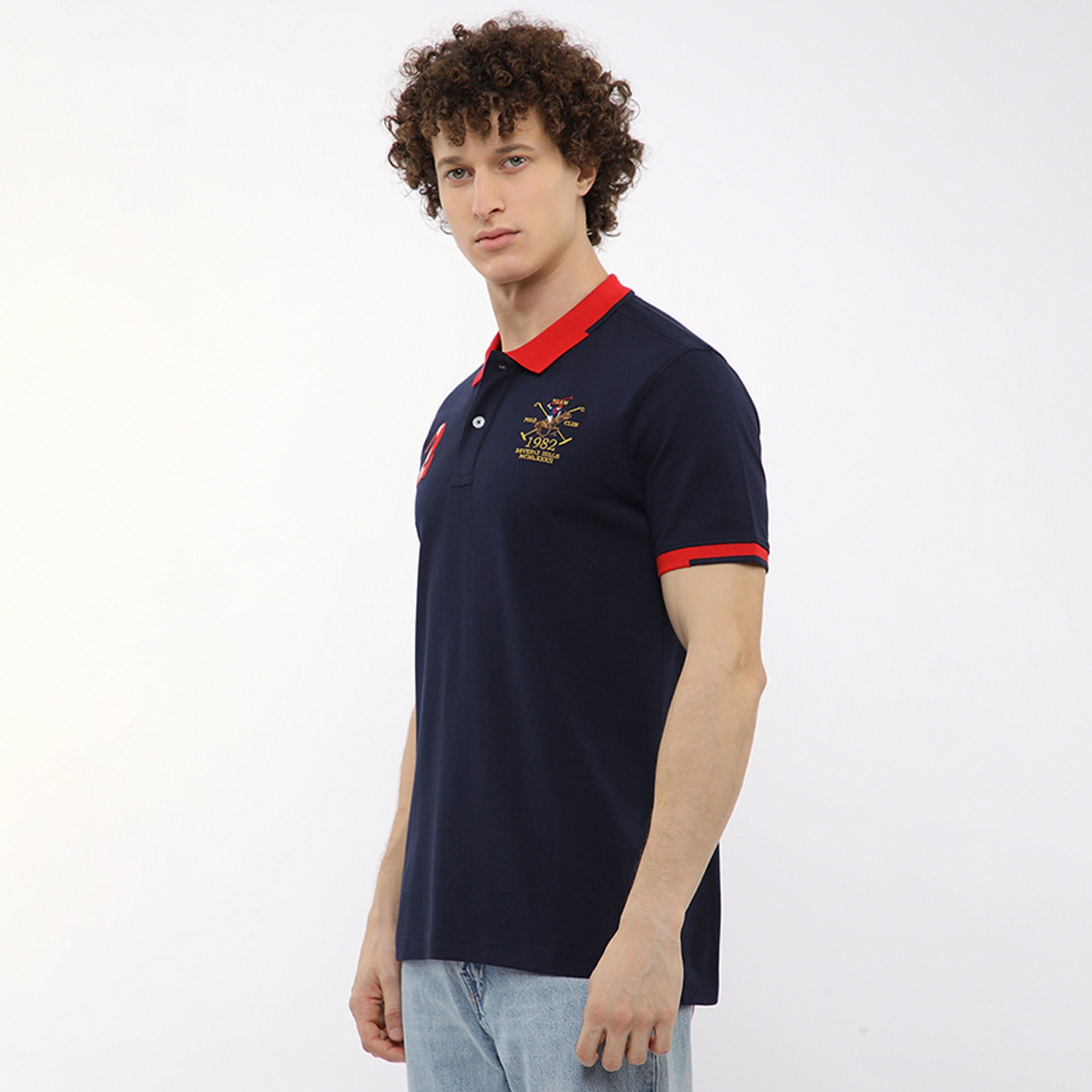 Beverly Hills Polo Club Embroidered Collared Short Sleeves Men's Polo T-Shirt-men-clothing-tshirtsandpolos-polos-image-2