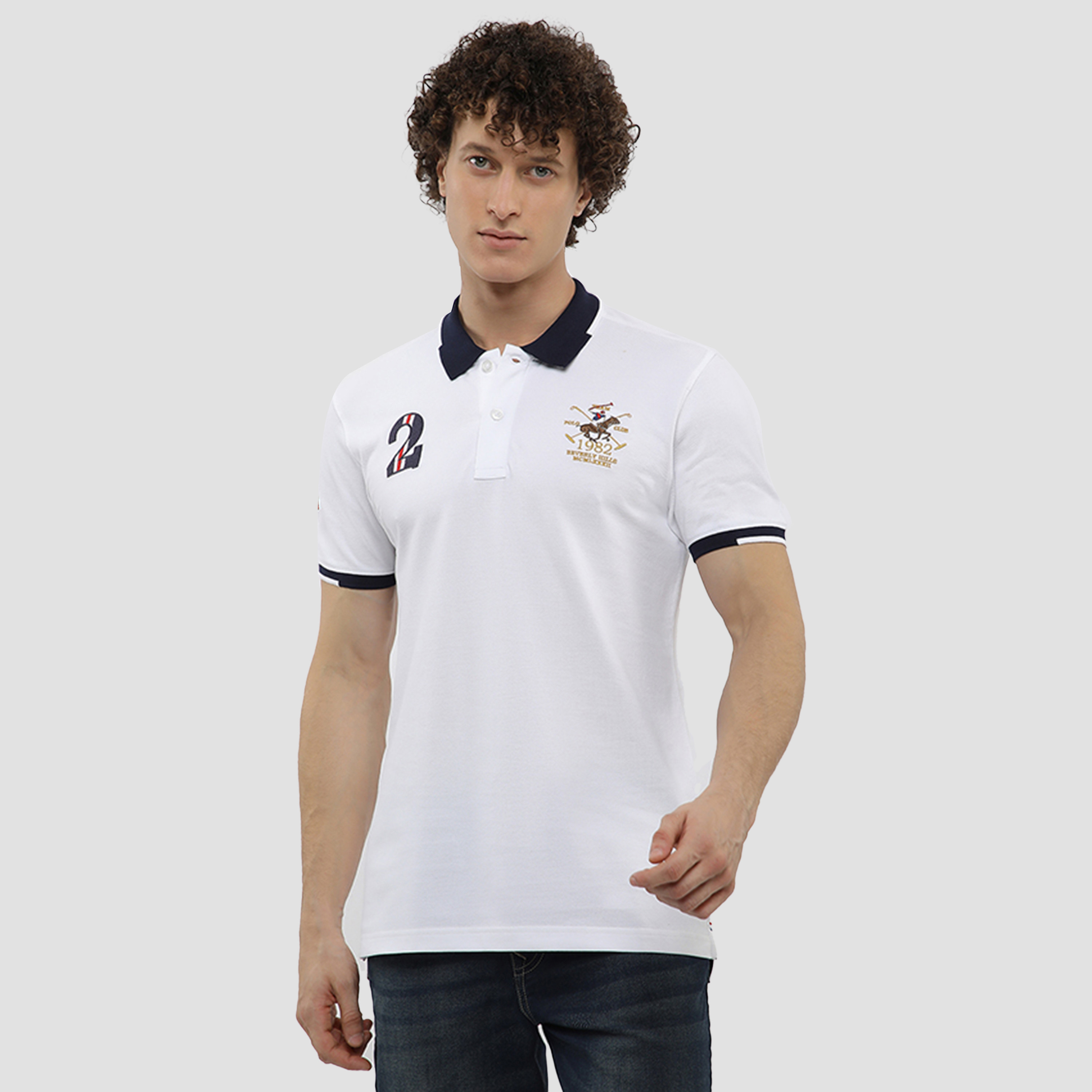 Beverly Hills Polo Club Embroidered Collared Short Sleeves Men's Polo T-Shirt-men-clothing-tshirtsandpolos-polos-image-1