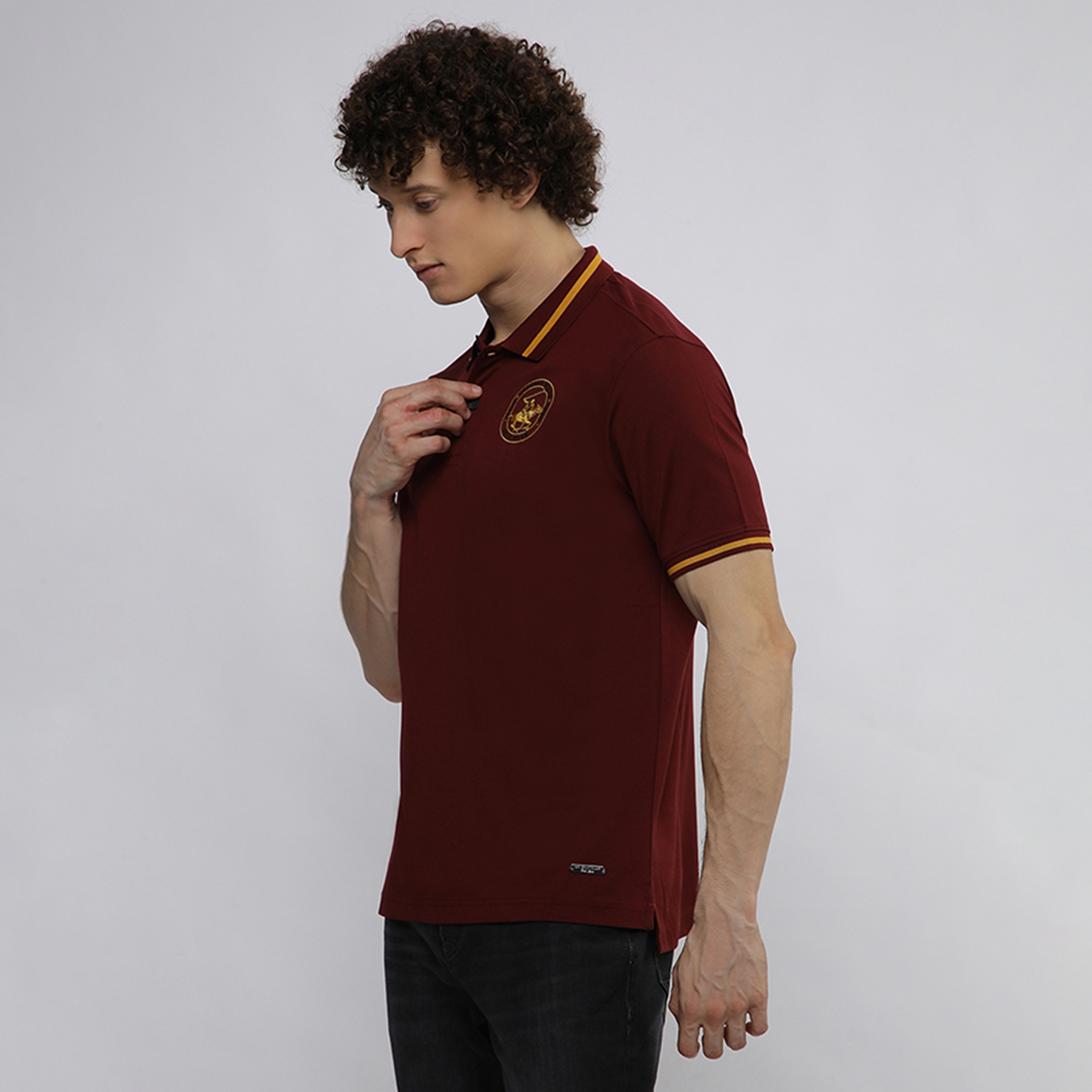 Beverly Hills Polo Club Plain Collared Short Sleeves Men's Polo T-Shirt-men-clothing-tshirtsandpolos-polos-image-2