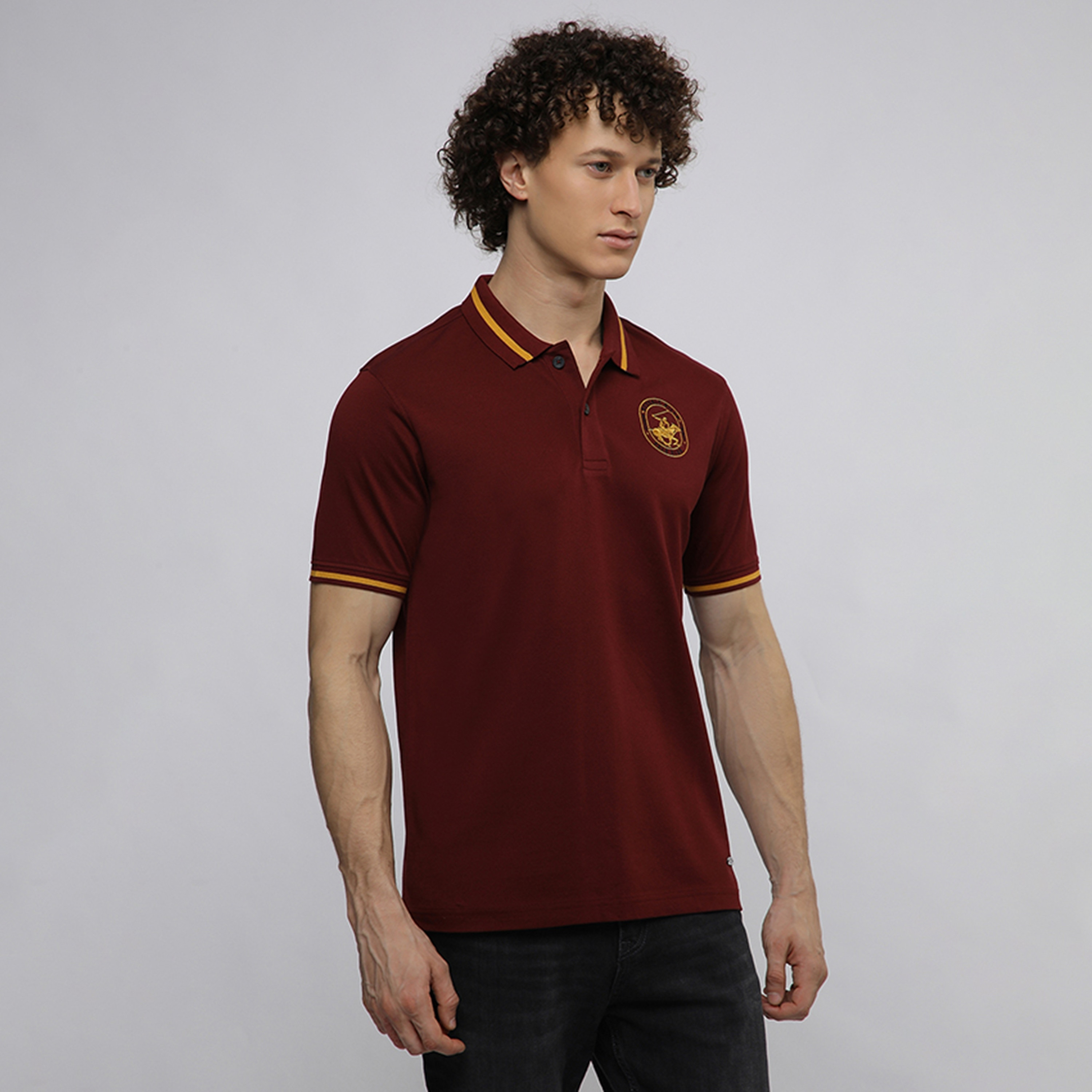 Beverly Hills Polo Club Plain Collared Short Sleeves Men's Polo T-Shirt-men-clothing-tshirtsandpolos-polos-image-3