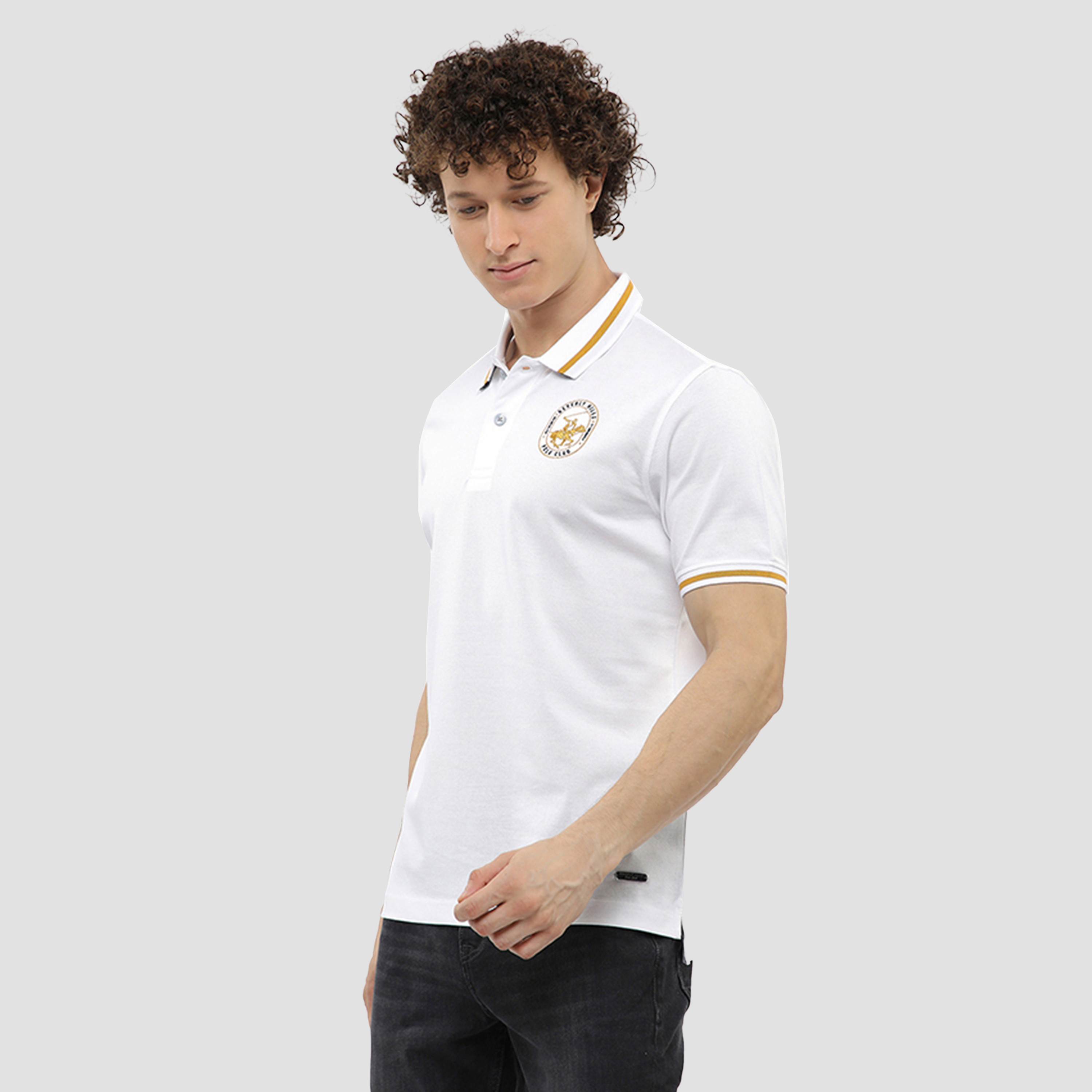 تي شيرت بولو رجالي سادة بأكمام قصيرة وياقة من بيفرلي هيلز بولو كلوب-men-clothing-tshirtsandpolos-polos-image-10