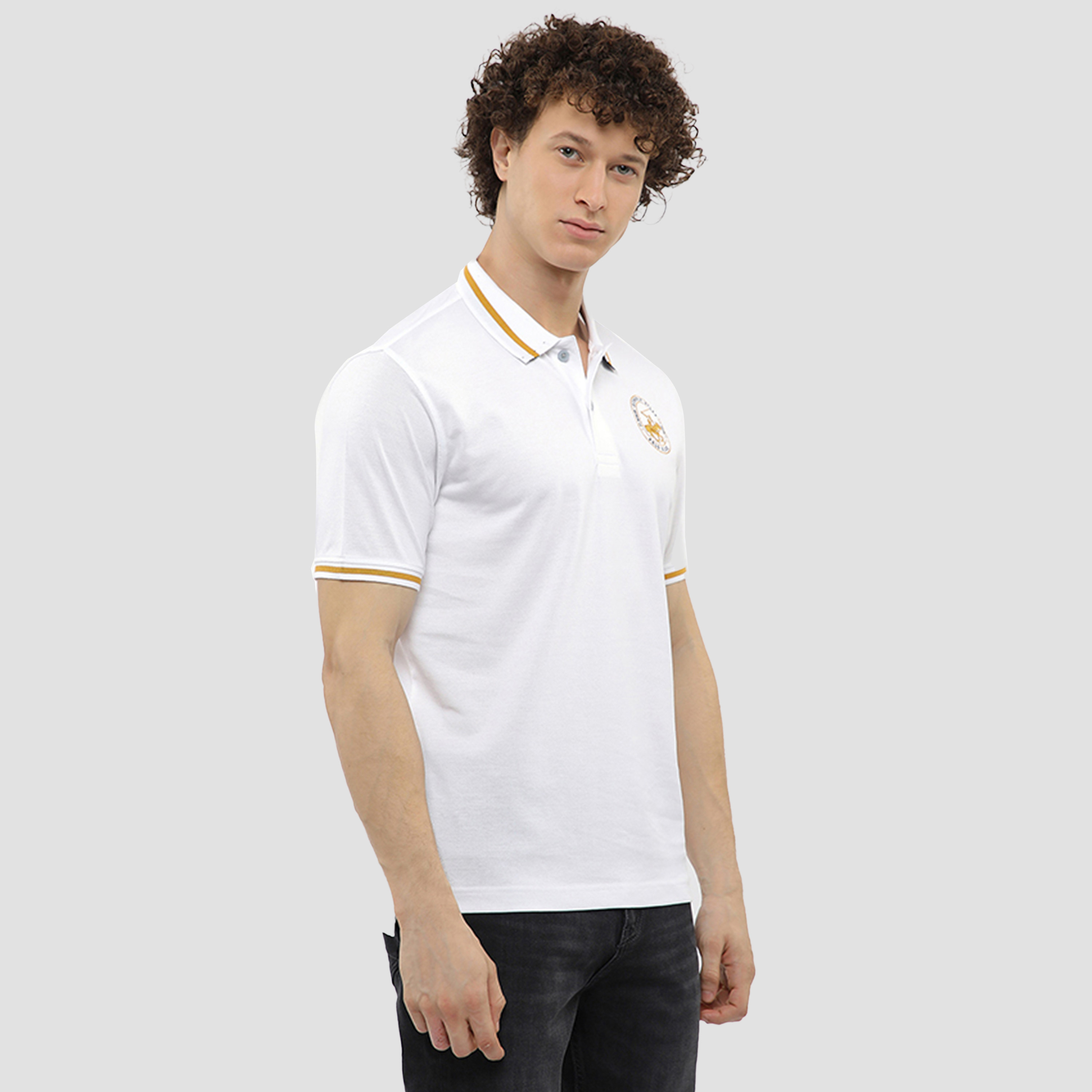 تي شيرت بولو رجالي سادة بأكمام قصيرة وياقة من بيفرلي هيلز بولو كلوب-men-clothing-tshirtsandpolos-polos-image-11