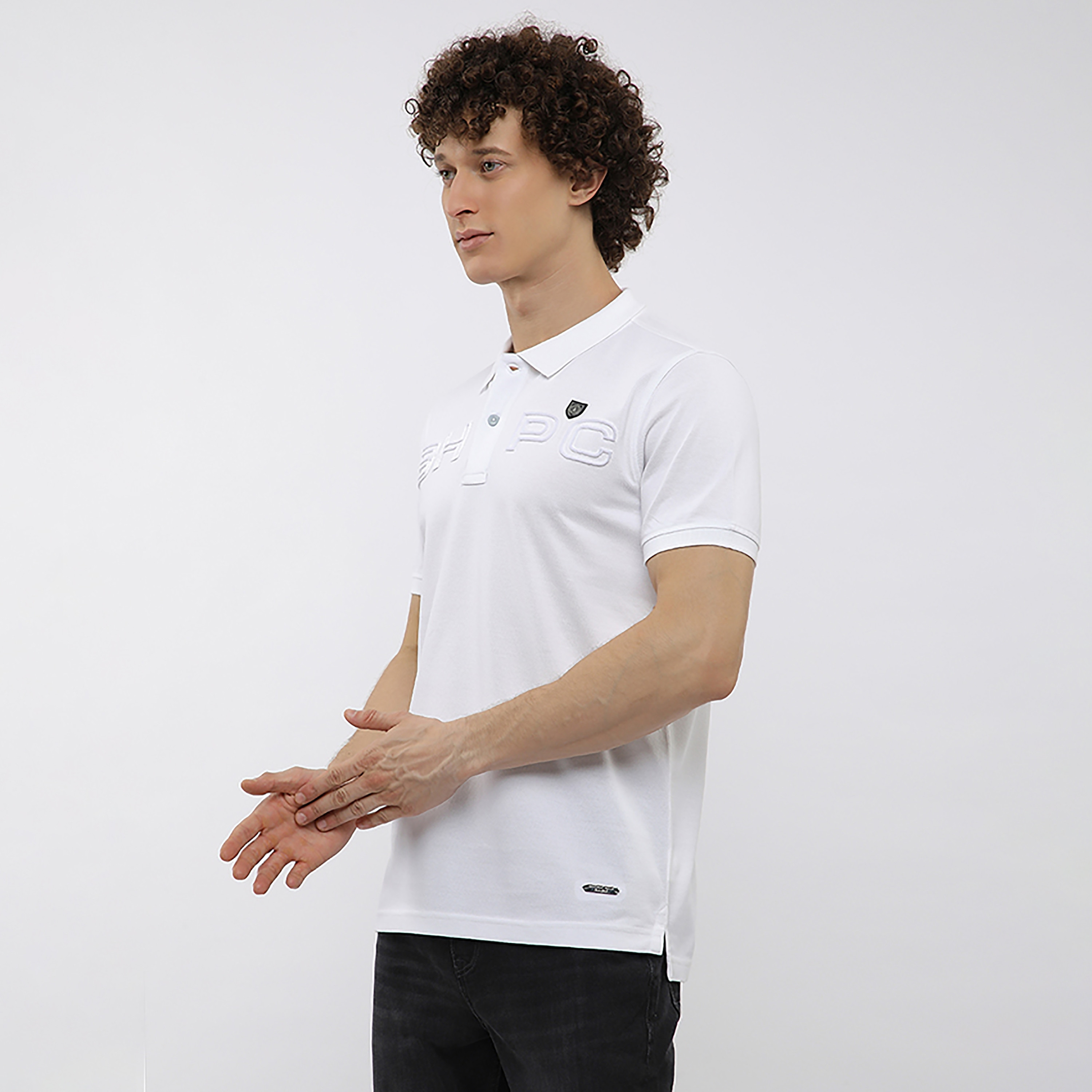 تيشيرت بولو رجالي بأكمام قصيرة وياقة وشعار بارز من بيفرلي هيلز بولو كلوب-men-clothing-tshirtsandpolos-polos-image-7