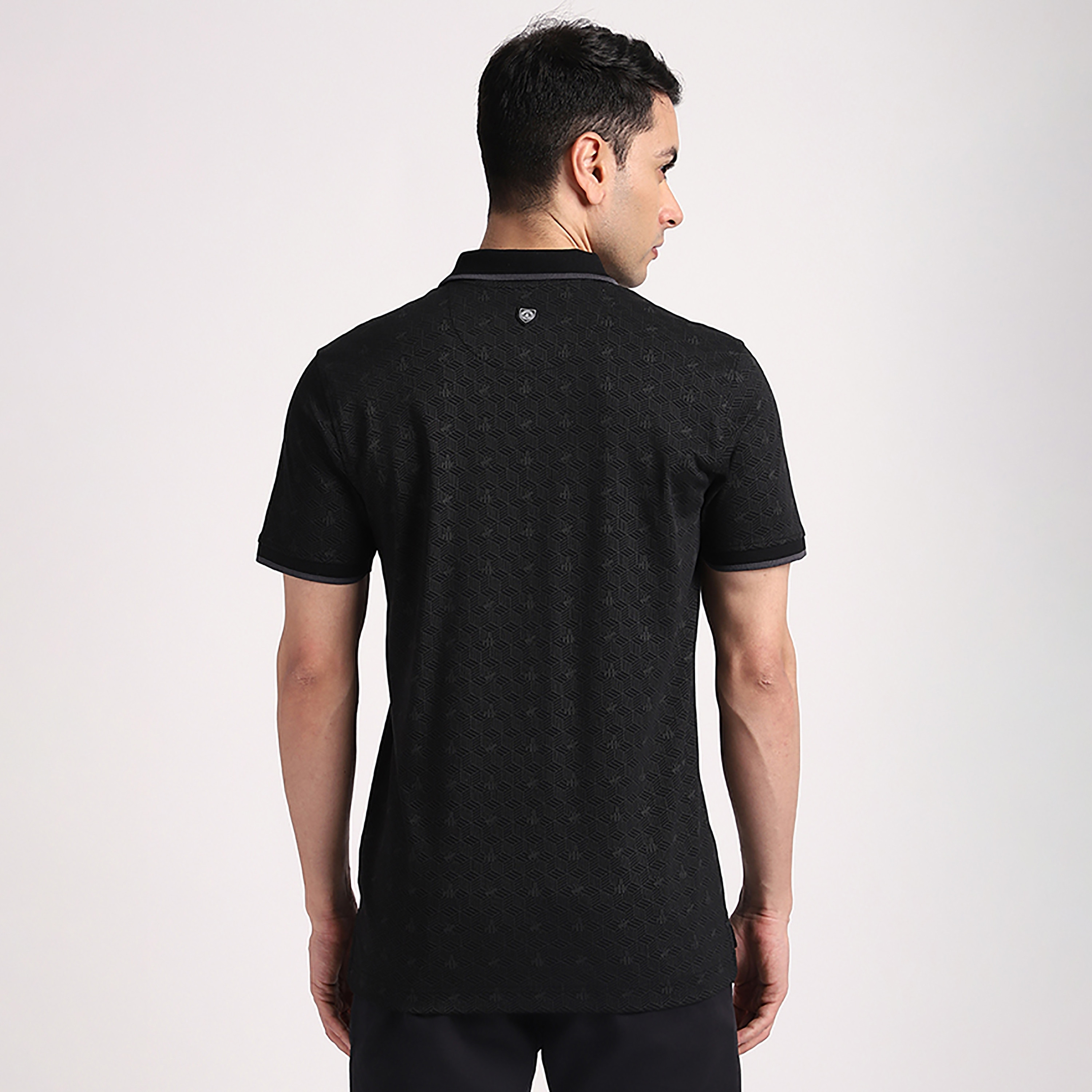 Beverly Hills Polo Club Geometric Print Collared Short Sleeves Men's Polo T-Shirt-men-clothing-tshirtsandpolos-polos-image-4