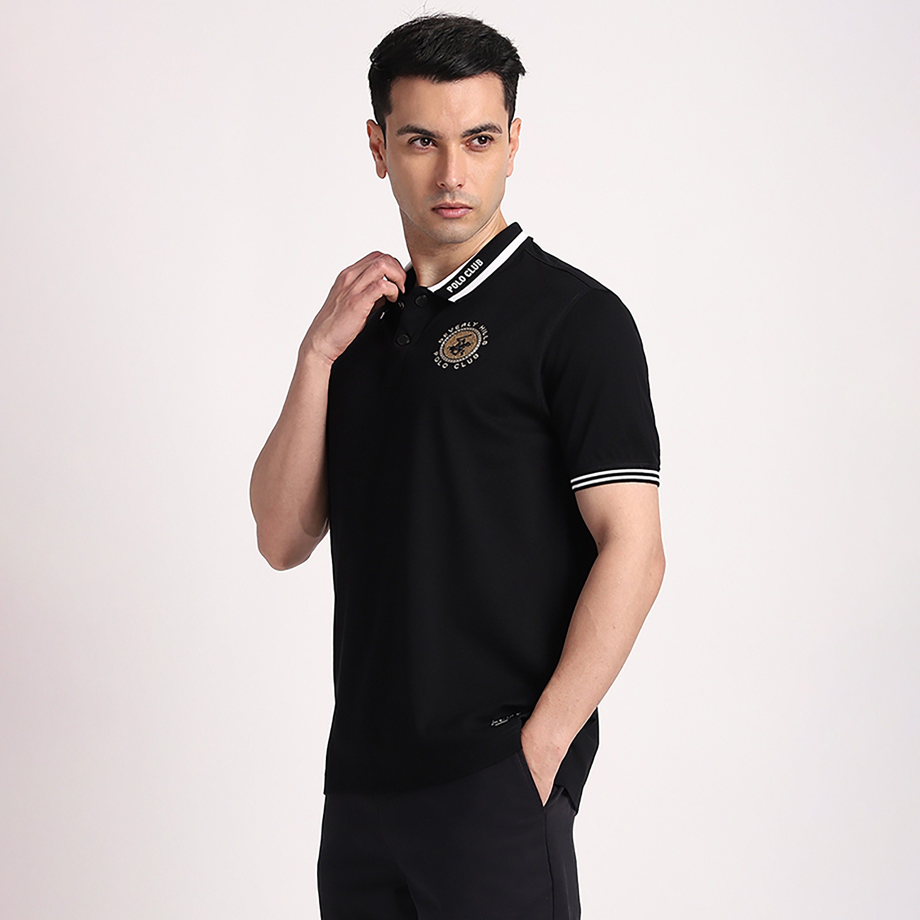 Beverly Hills Polo Club Plain Collared Short Sleeves Men's Polo T-Shirt-men-clothing-tshirtsandpolos-polos-image-2