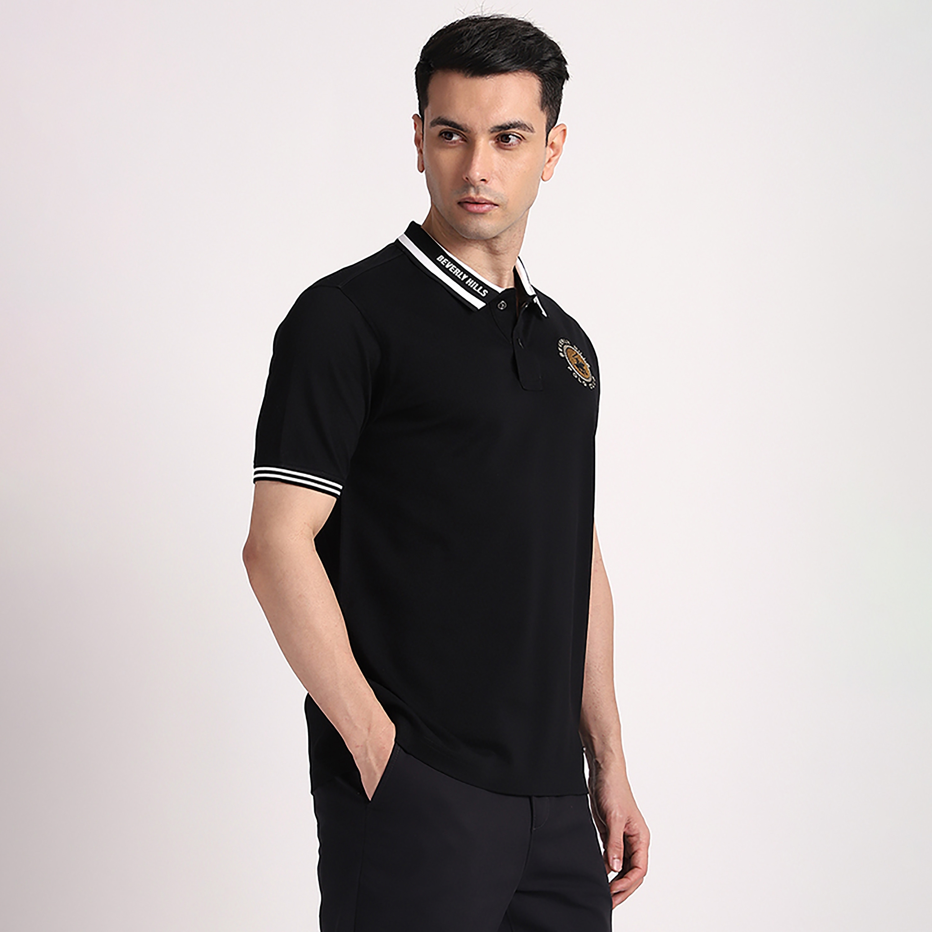Beverly Hills Polo Club Plain Collared Short Sleeves Men's Polo T-Shirt-men-clothing-tshirtsandpolos-polos-image-3