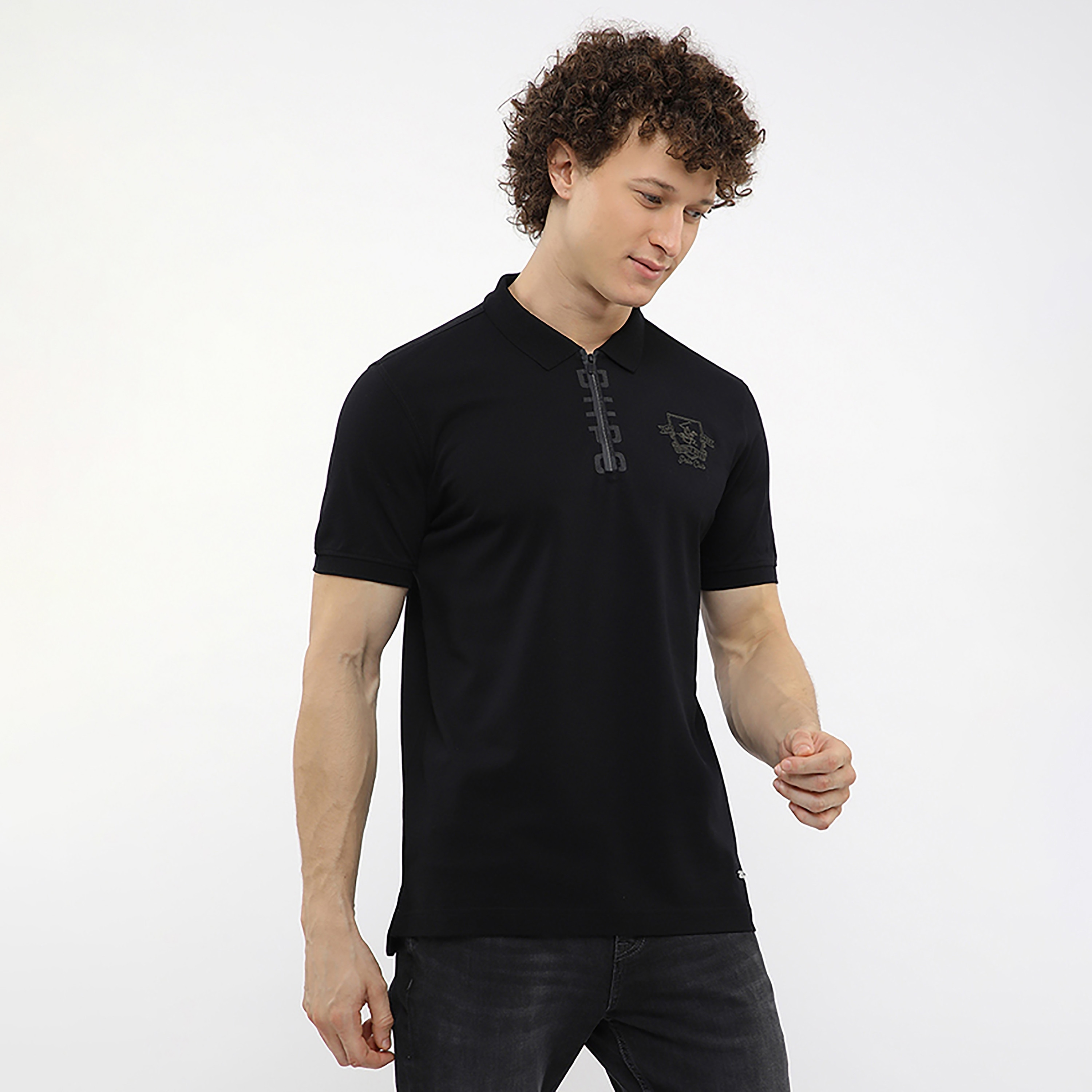 تي شيرت بولو رجالي سادة بأكمام قصيرة وياقة من بيفرلي هيلز بولو كلوب-men-clothing-tshirtsandpolos-polos-image-8