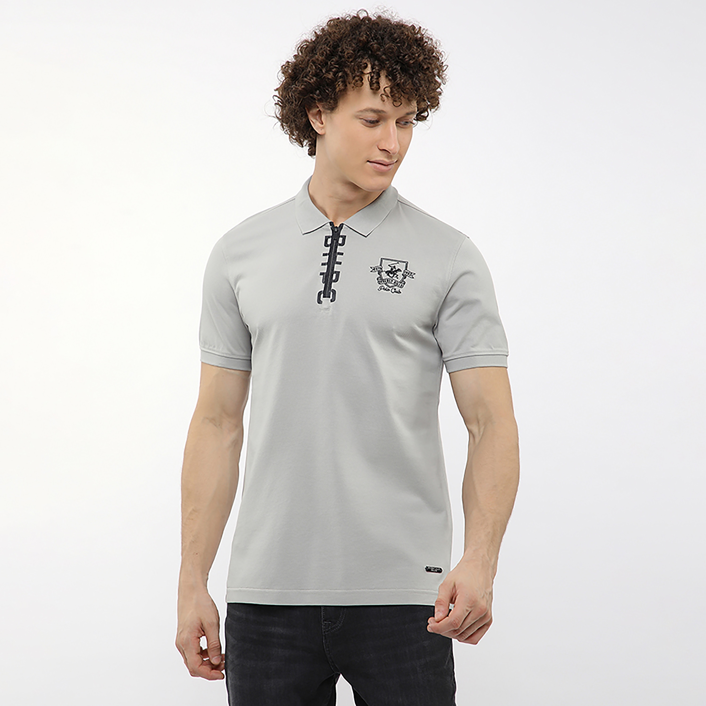 Beverly Hills Polo Club Plain Collared Short Sleeves Men's Polo T-Shirt-men-clothing-tshirtsandpolos-polos-image-1