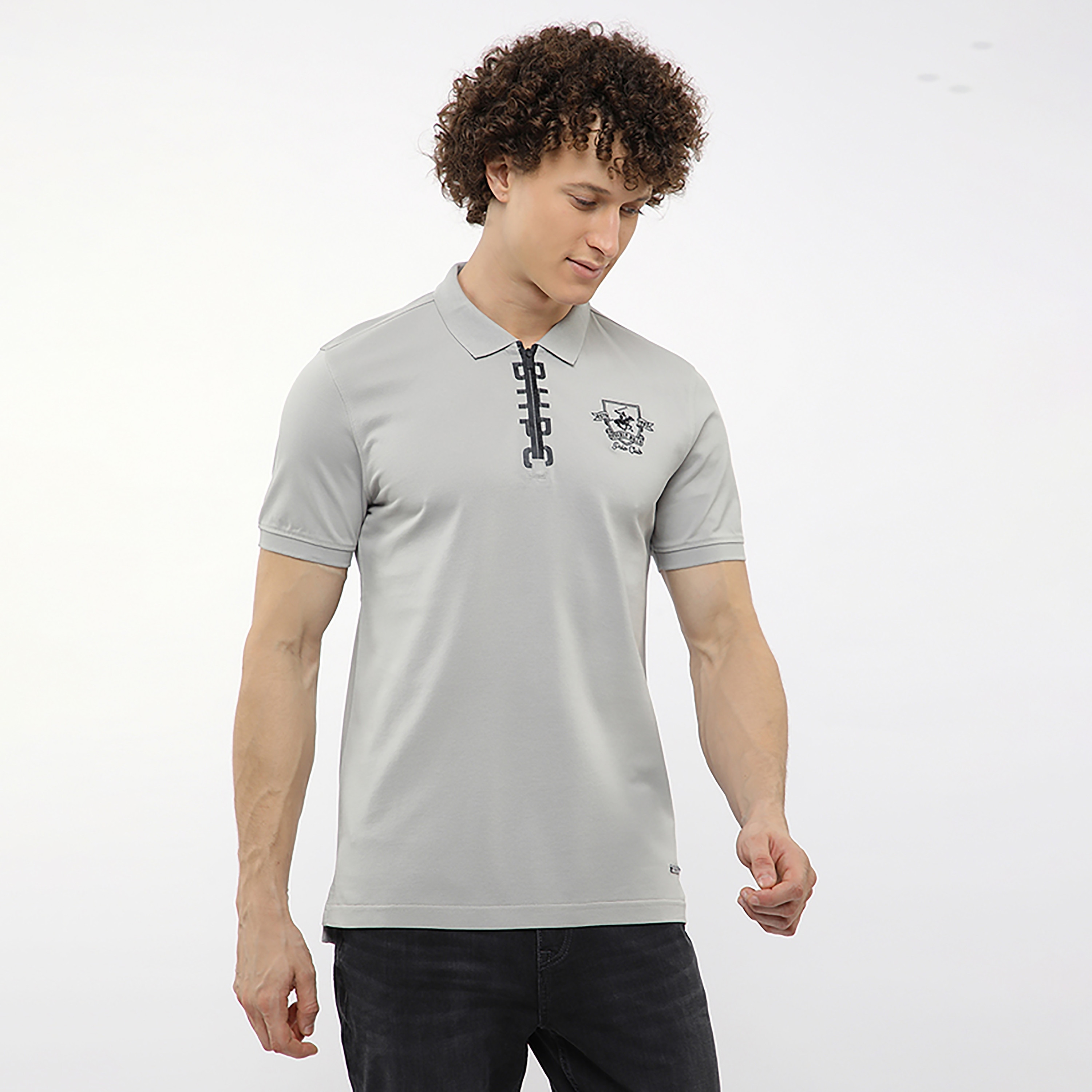 Beverly Hills Polo Club Plain Collared Short Sleeves Men's Polo T-Shirt-men-clothing-tshirtsandpolos-polos-image-3