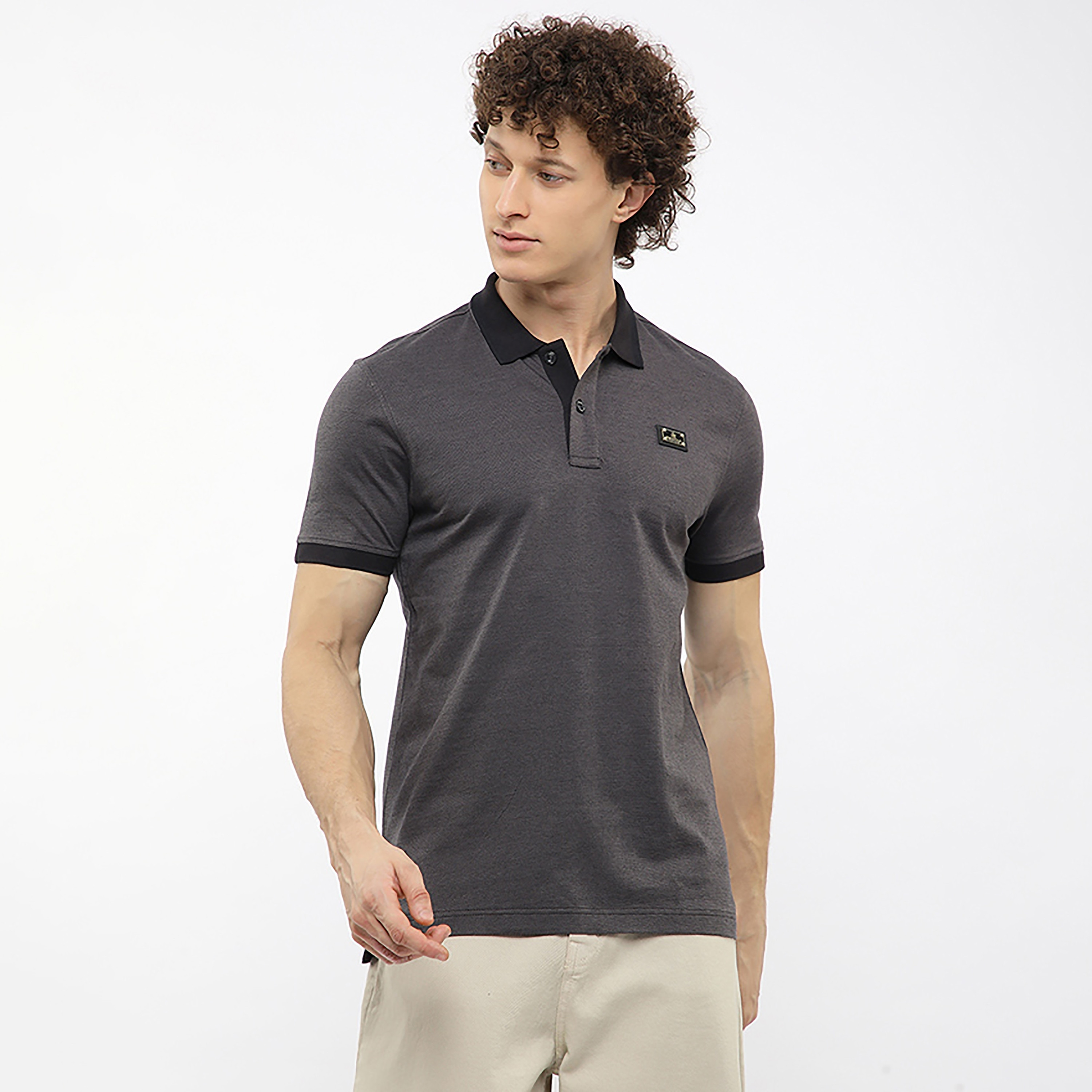 تي شيرت بولو رجالي بأكمام قصيرة وياقة منقوش من بيفرلي هيلز بولو كلوب-men-clothing-tshirtsandpolos-polos-image-1