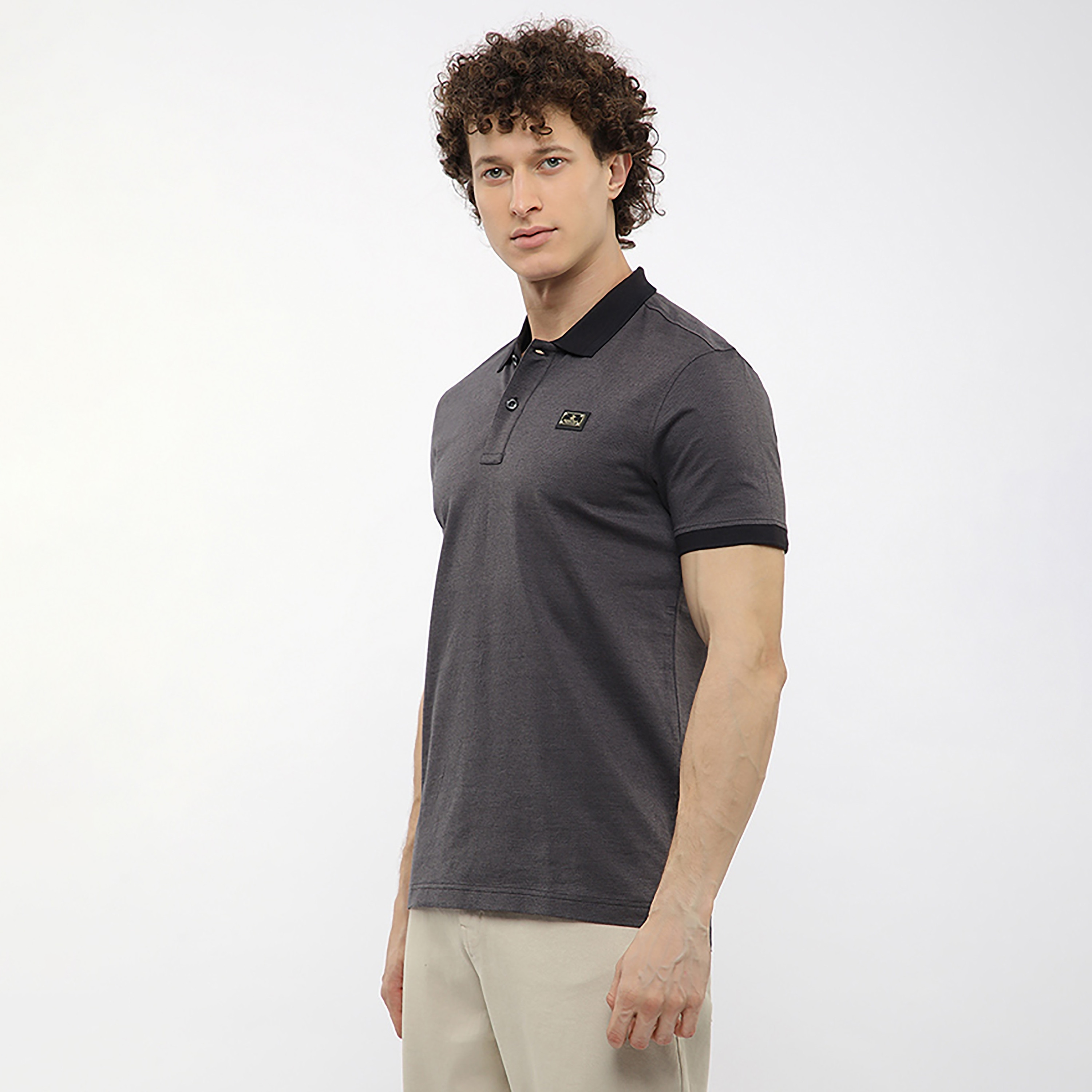 تي شيرت بولو رجالي بأكمام قصيرة وياقة منقوش من بيفرلي هيلز بولو كلوب-men-clothing-tshirtsandpolos-polos-image-2