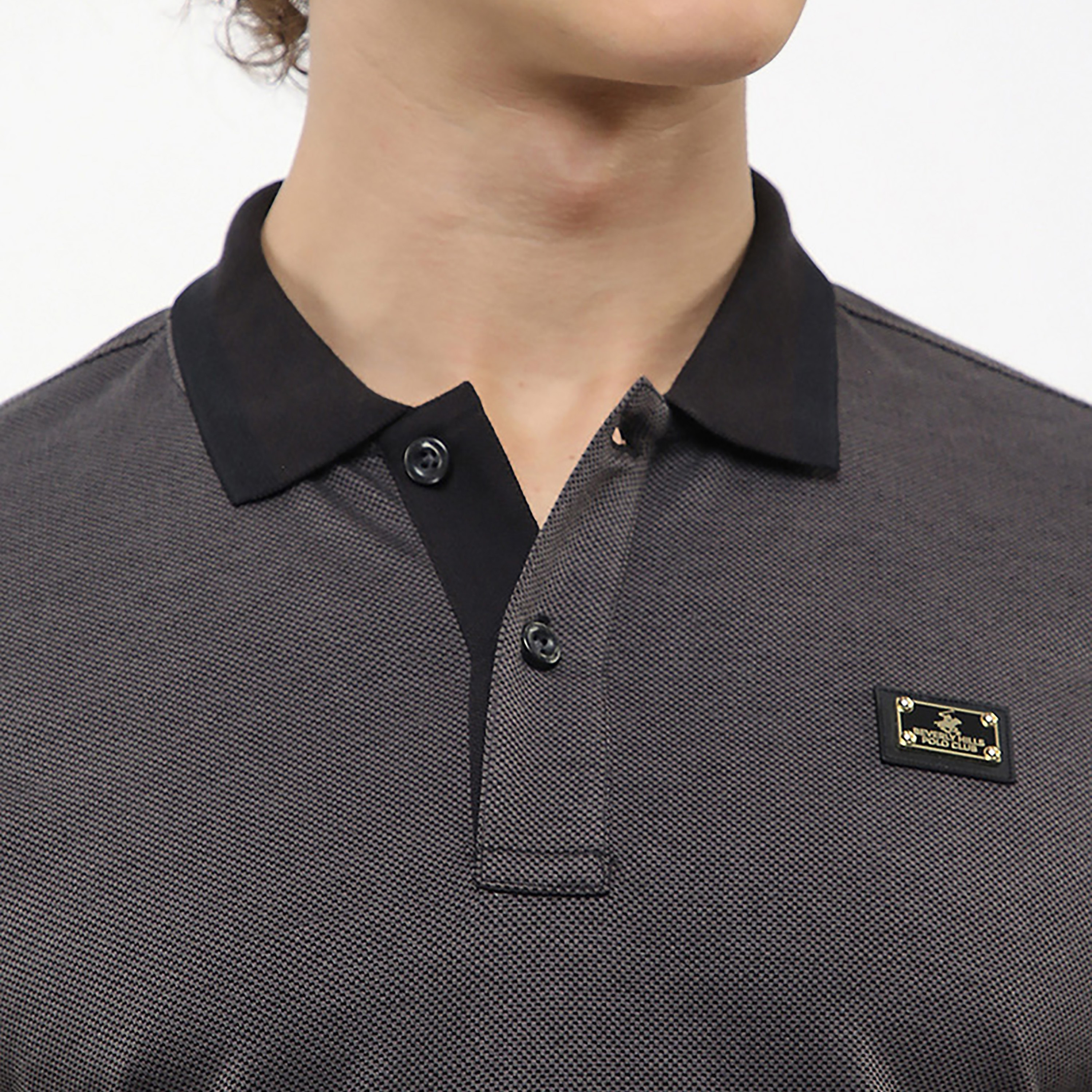 تي شيرت بولو رجالي بأكمام قصيرة وياقة منقوش من بيفرلي هيلز بولو كلوب-men-clothing-tshirtsandpolos-polos-image-5