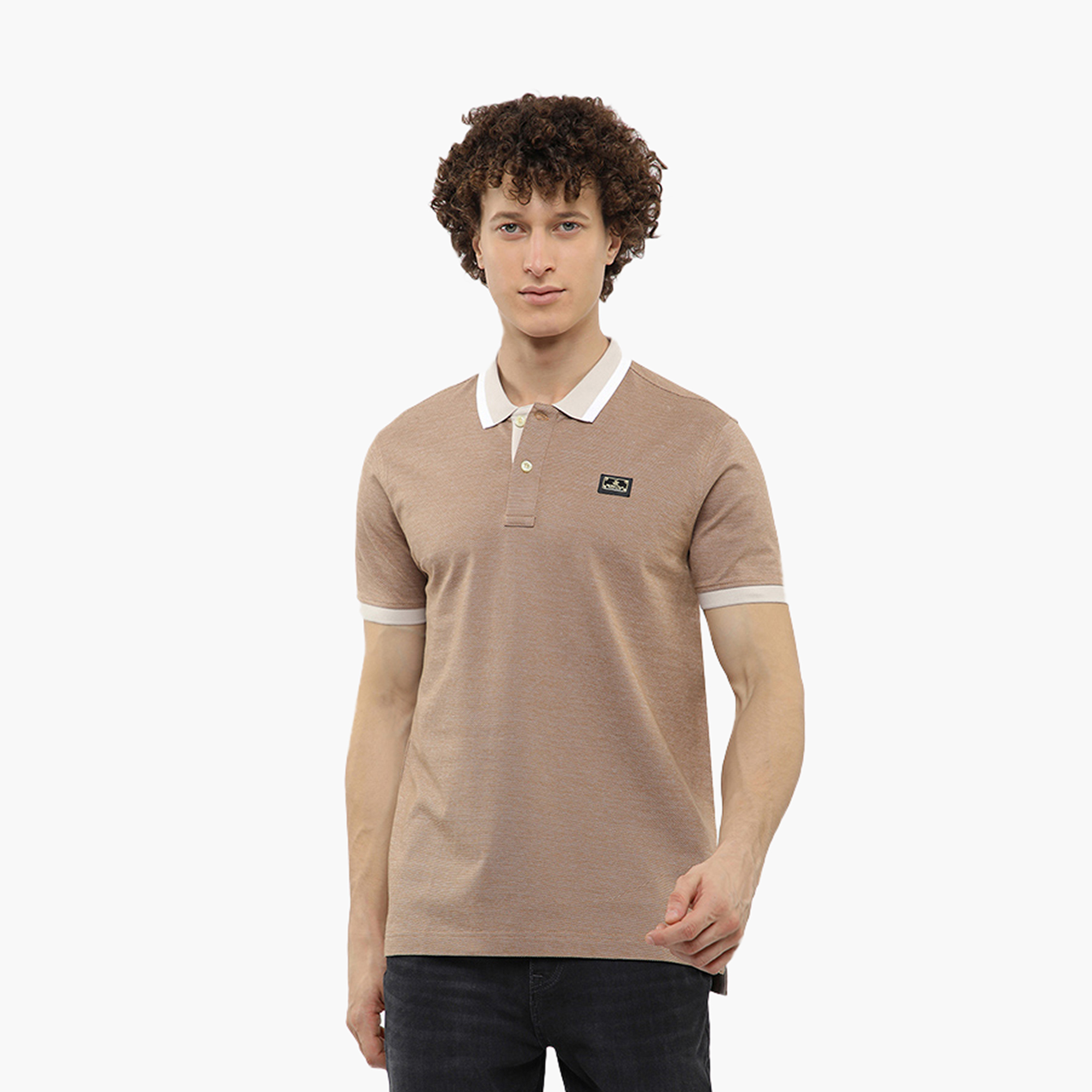 Beverly Hills Polo Club Textured Collared Short Sleeves Men's Polo T-Shirt-men-clothing-tshirtsandpolos-polos-image-1