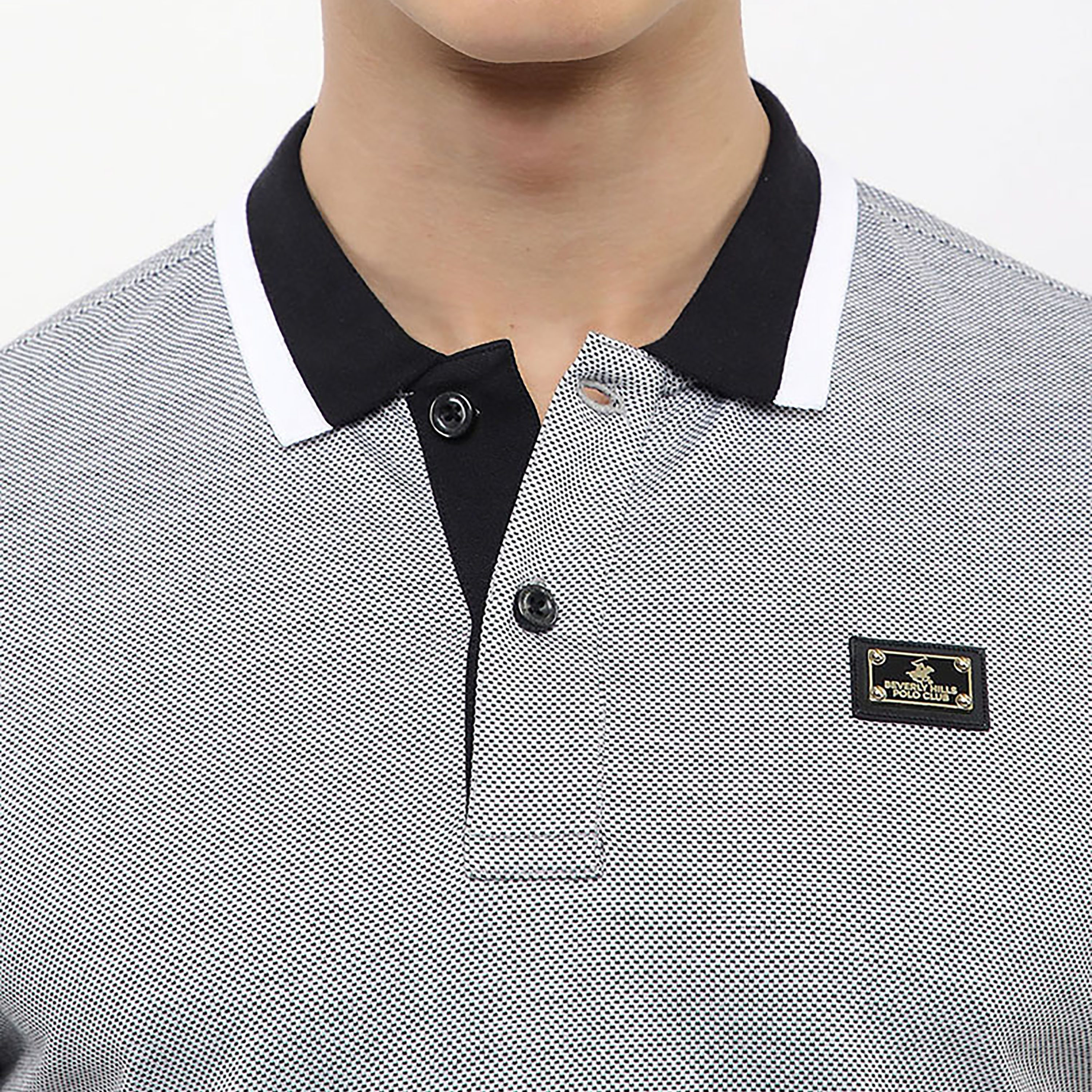تي شيرت بولو رجالي بأكمام قصيرة وياقة منقوش من بيفرلي هيلز بولو كلوب-men-clothing-tshirtsandpolos-polos-image-10