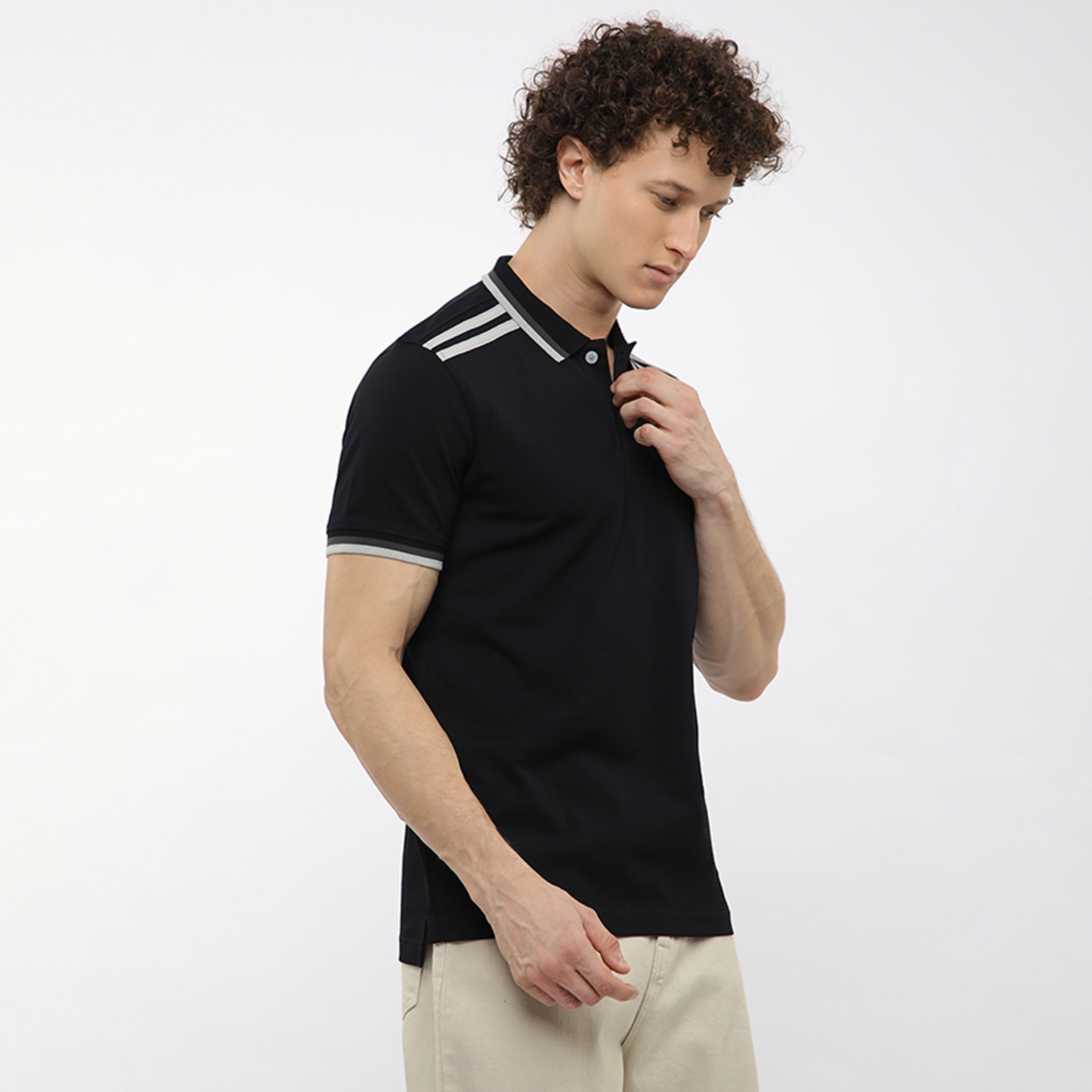 Beverly Hills Polo Club Plain Collared Short Sleeves Men's Polo T-Shirt-men-clothing-tshirtsandpolos-polos-image-3
