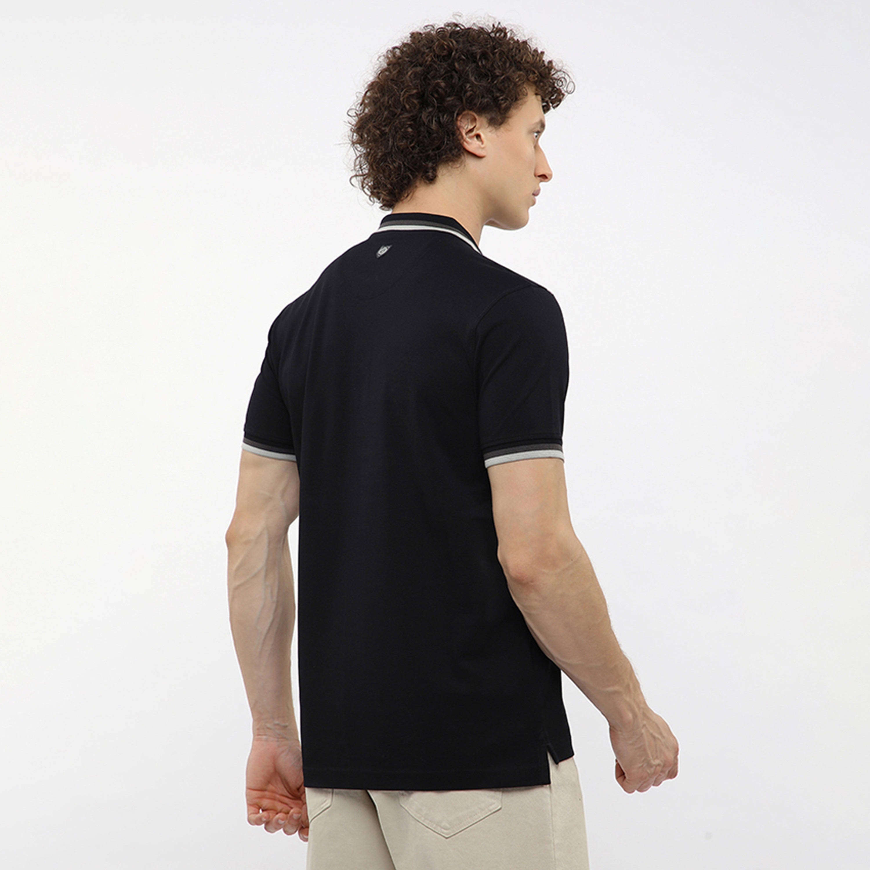 تي شيرت بولو رجالي سادة بأكمام قصيرة وياقة من بيفرلي هيلز بولو كلوب-men-clothing-tshirtsandpolos-polos-image-4