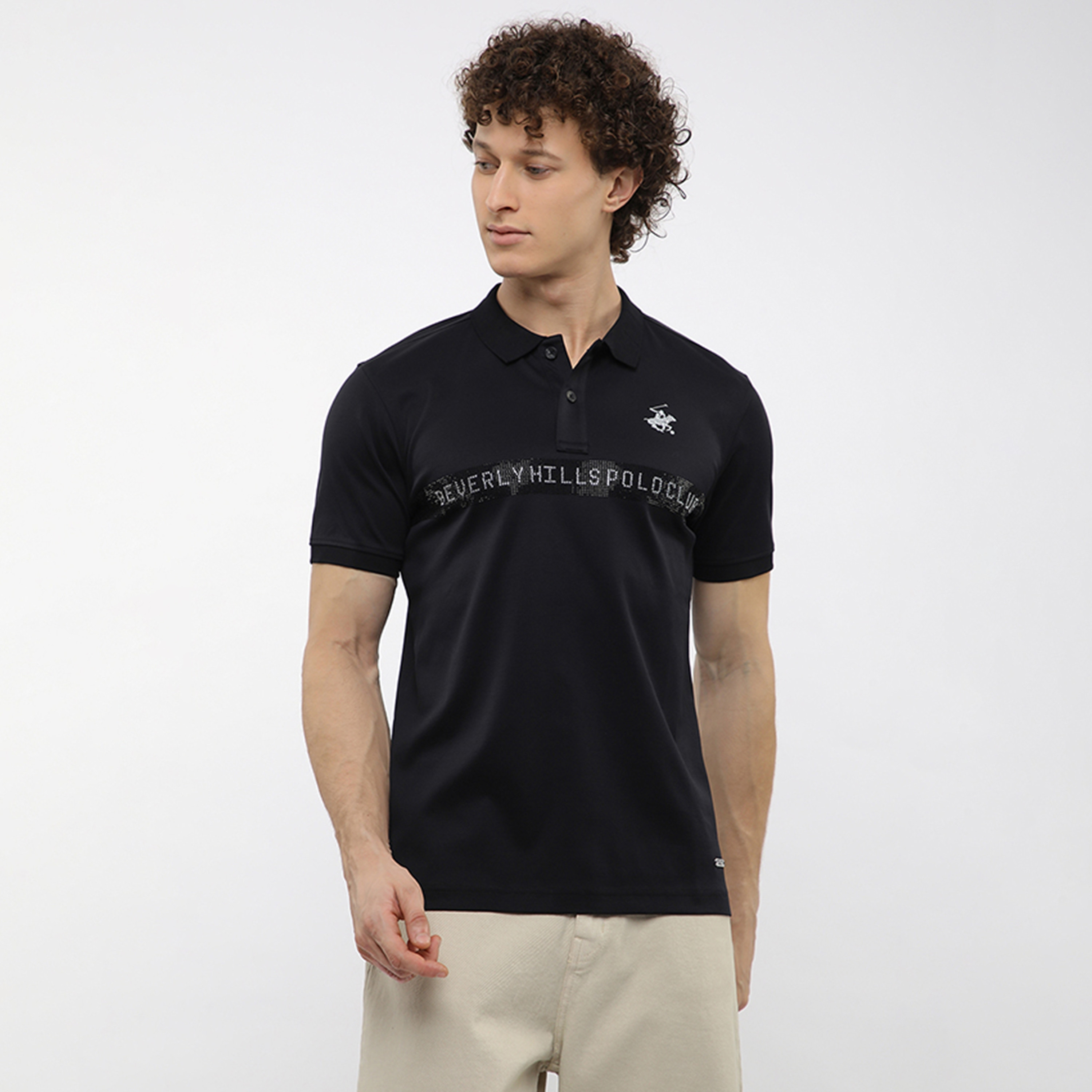 تي شيرت بولو رجالي بأكمام قصيرة وياقة مطبوعة من بيفرلي هيلز بولو كلوب-men-clothing-tshirtsandpolos-polos-image-1