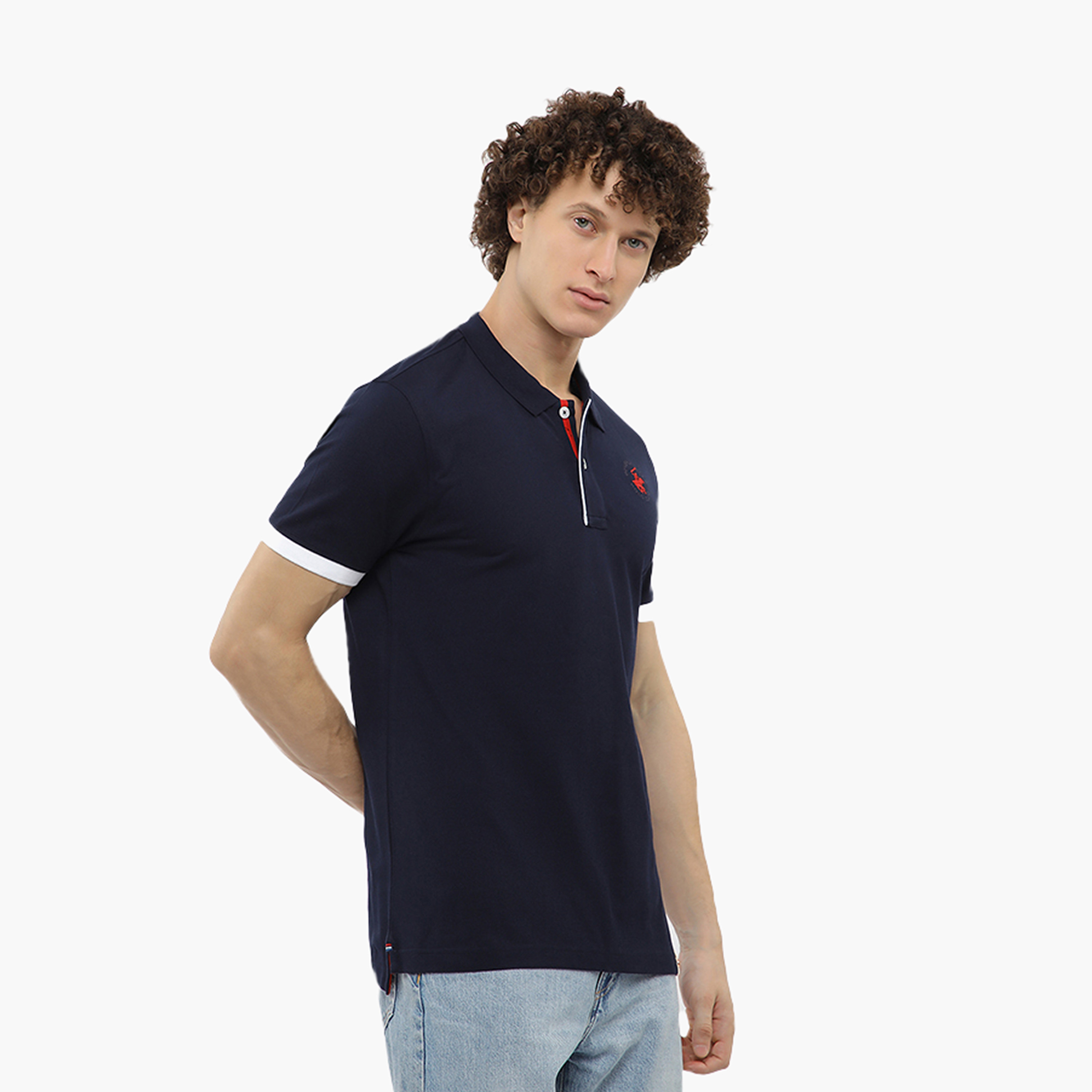 Beverly Hills Polo Club Plain Collared Short Sleeves Men's Polo T-Shirt-men-clothing-tshirtsandpolos-polos-image-2