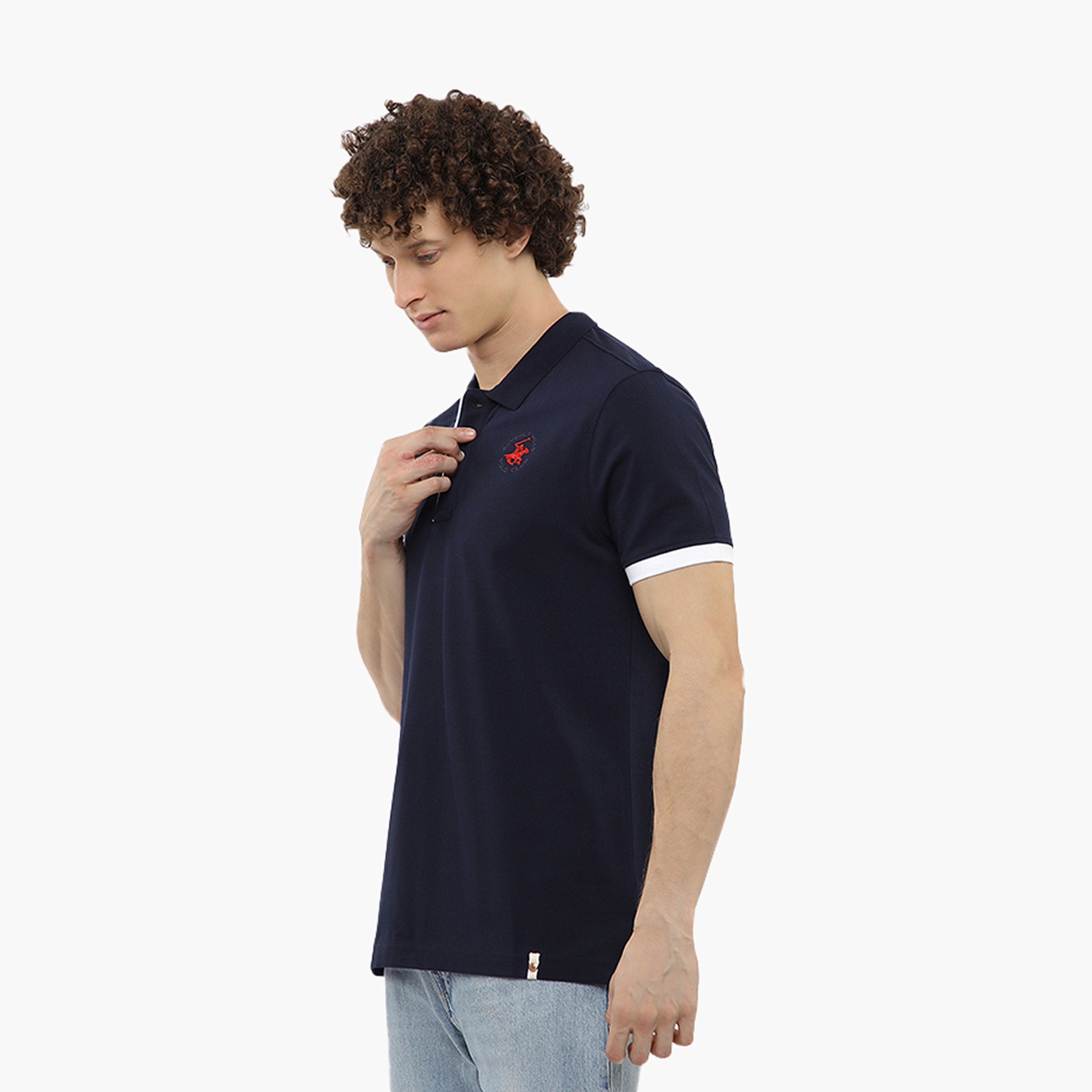 Beverly Hills Polo Club Plain Collared Short Sleeves Men's Polo T-Shirt-men-clothing-tshirtsandpolos-polos-image-3