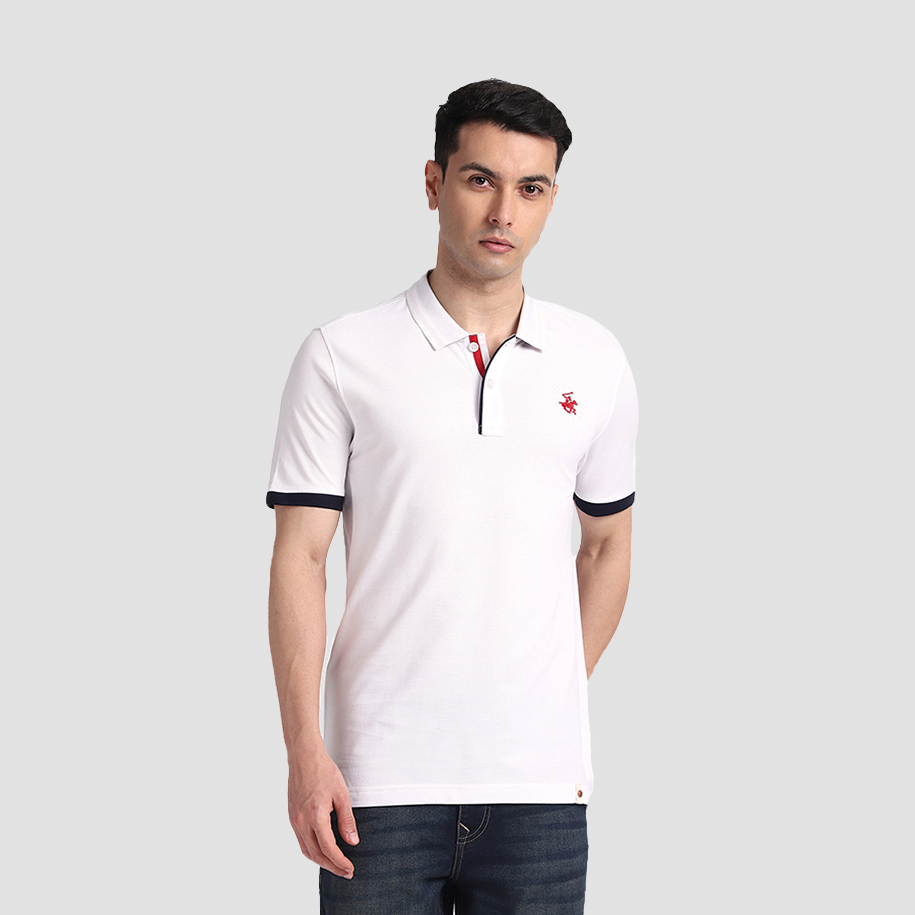Beverly Hills Polo Club Plain Collared Short Sleeves Men's Polo T-Shirt-men-clothing-tshirtsandpolos-polos-image-1