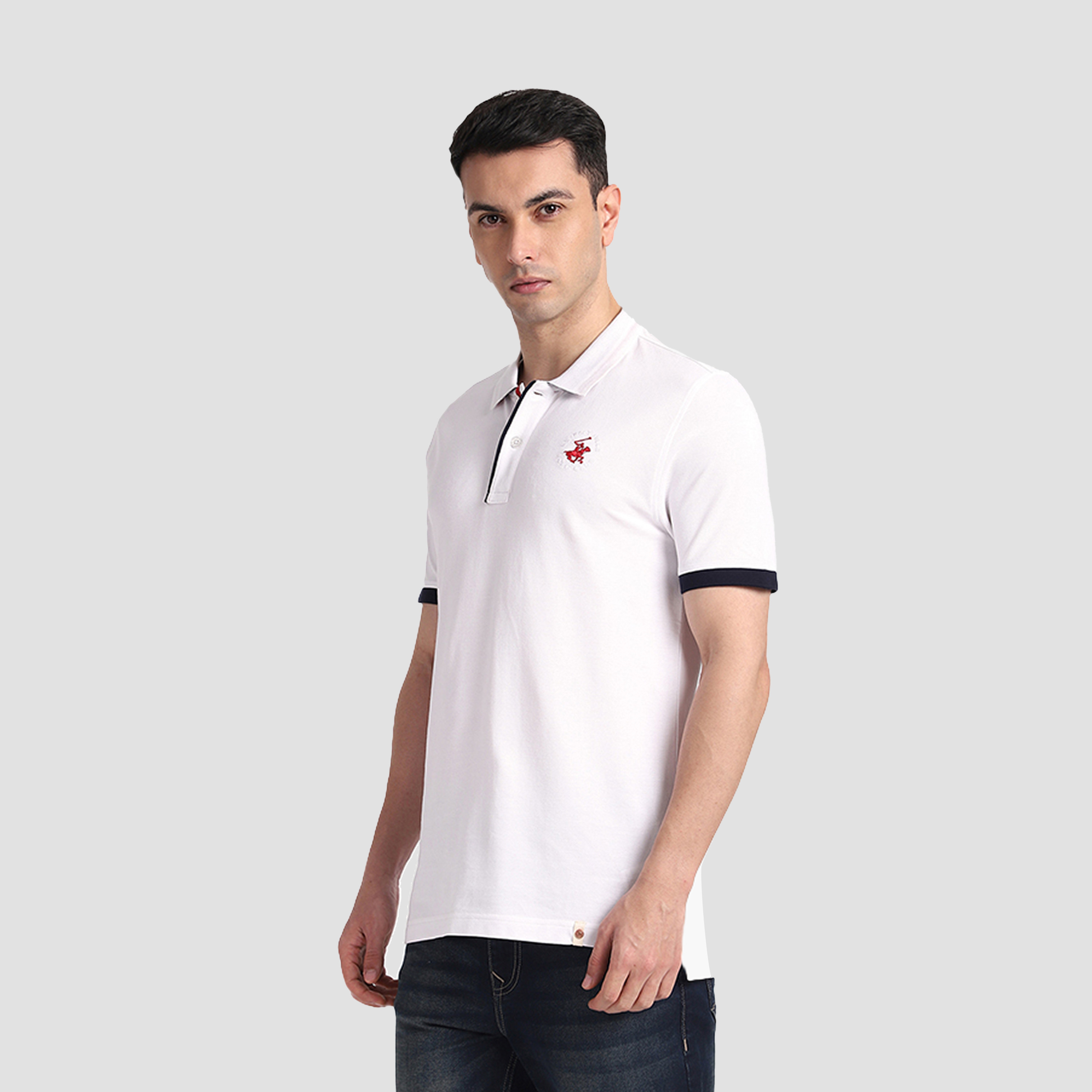 Beverly Hills Polo Club Plain Collared Short Sleeves Men's Polo T-Shirt-men-clothing-tshirtsandpolos-polos-image-2