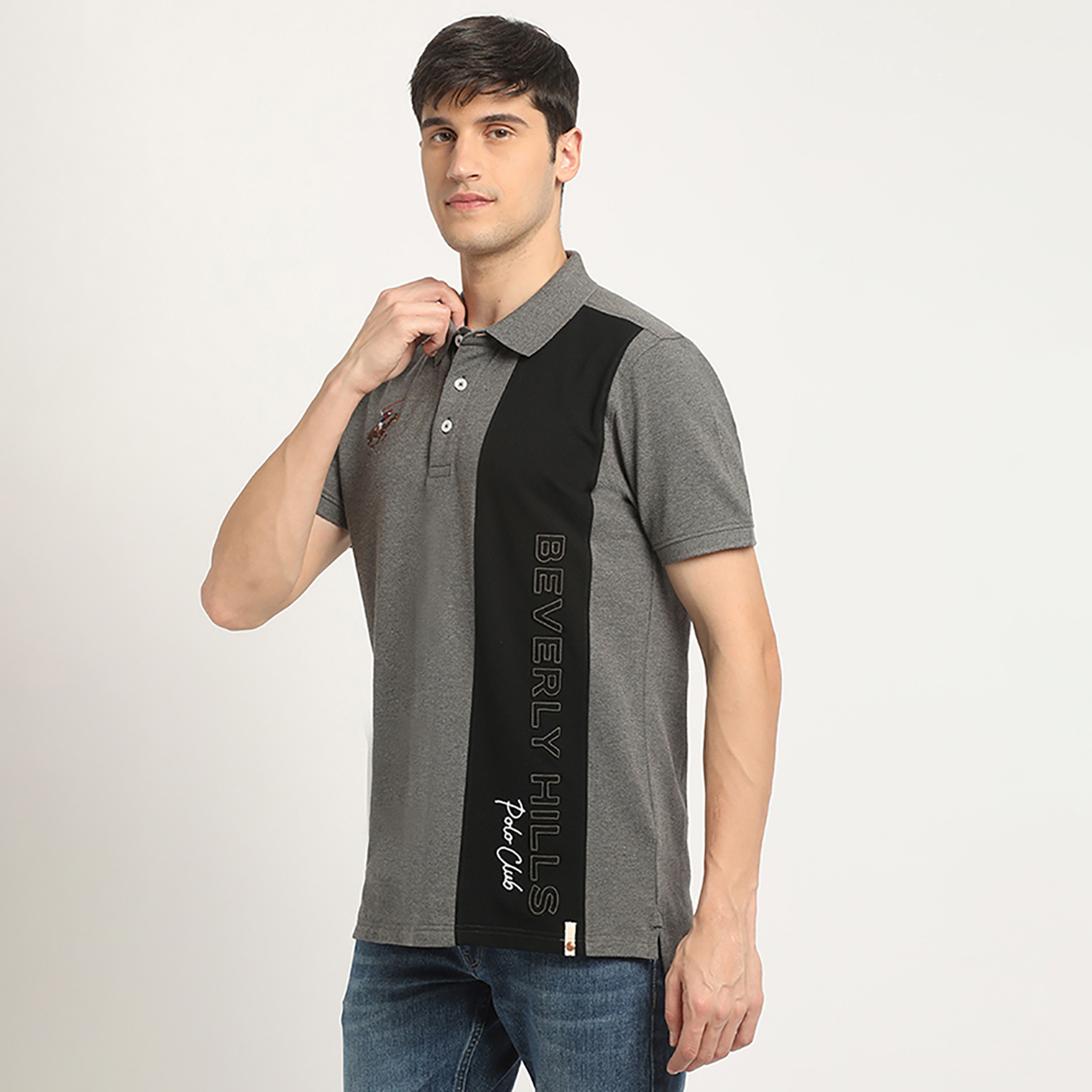 تي شيرت بولو من بيفرلي هيلز بولو كلوب بياقة وأكمام قصيرة مع كولور بلوك-men-clothing-tshirtsandpolos-polos-image-3