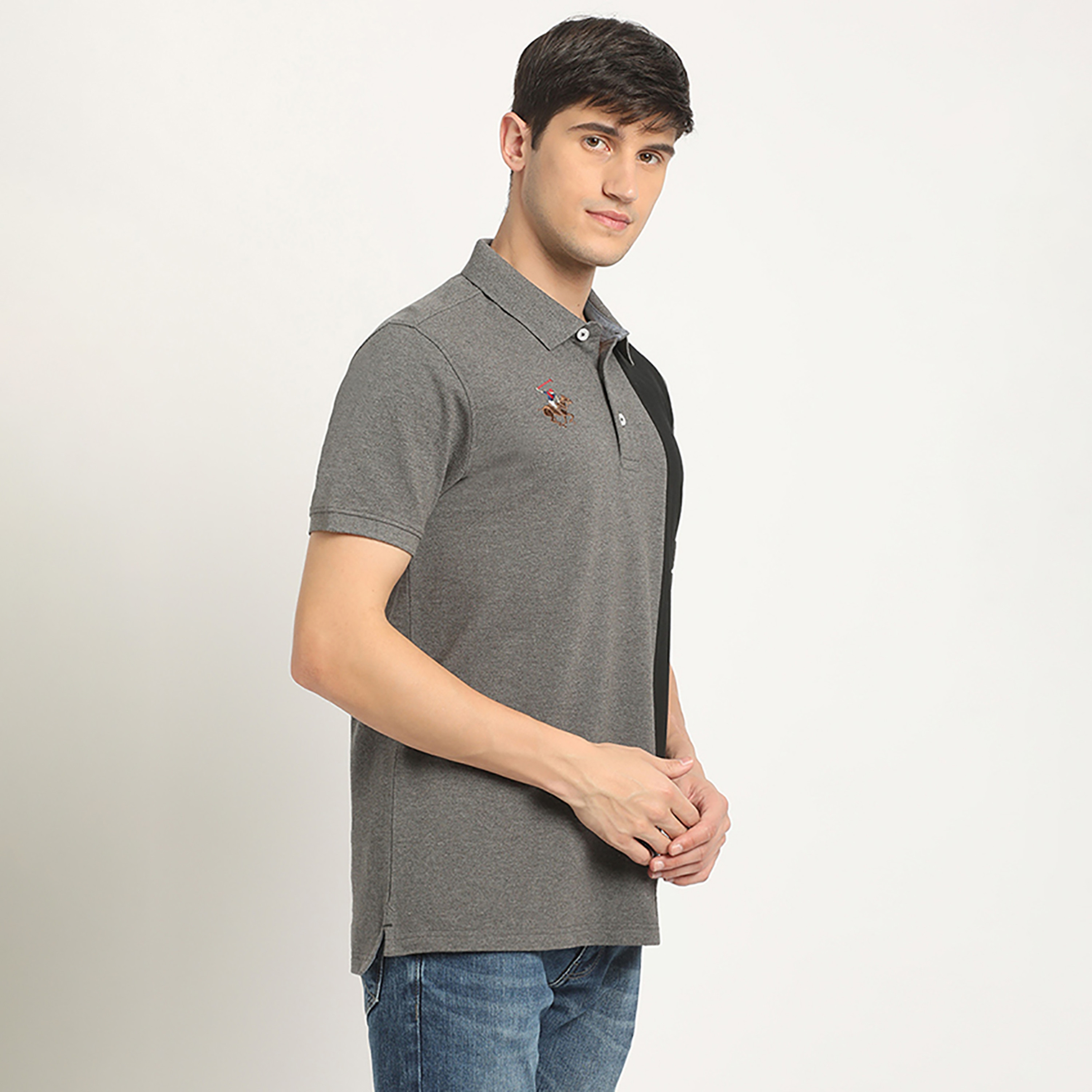 تي شيرت بولو من بيفرلي هيلز بولو كلوب بياقة وأكمام قصيرة مع كولور بلوك-men-clothing-tshirtsandpolos-polos-image-4