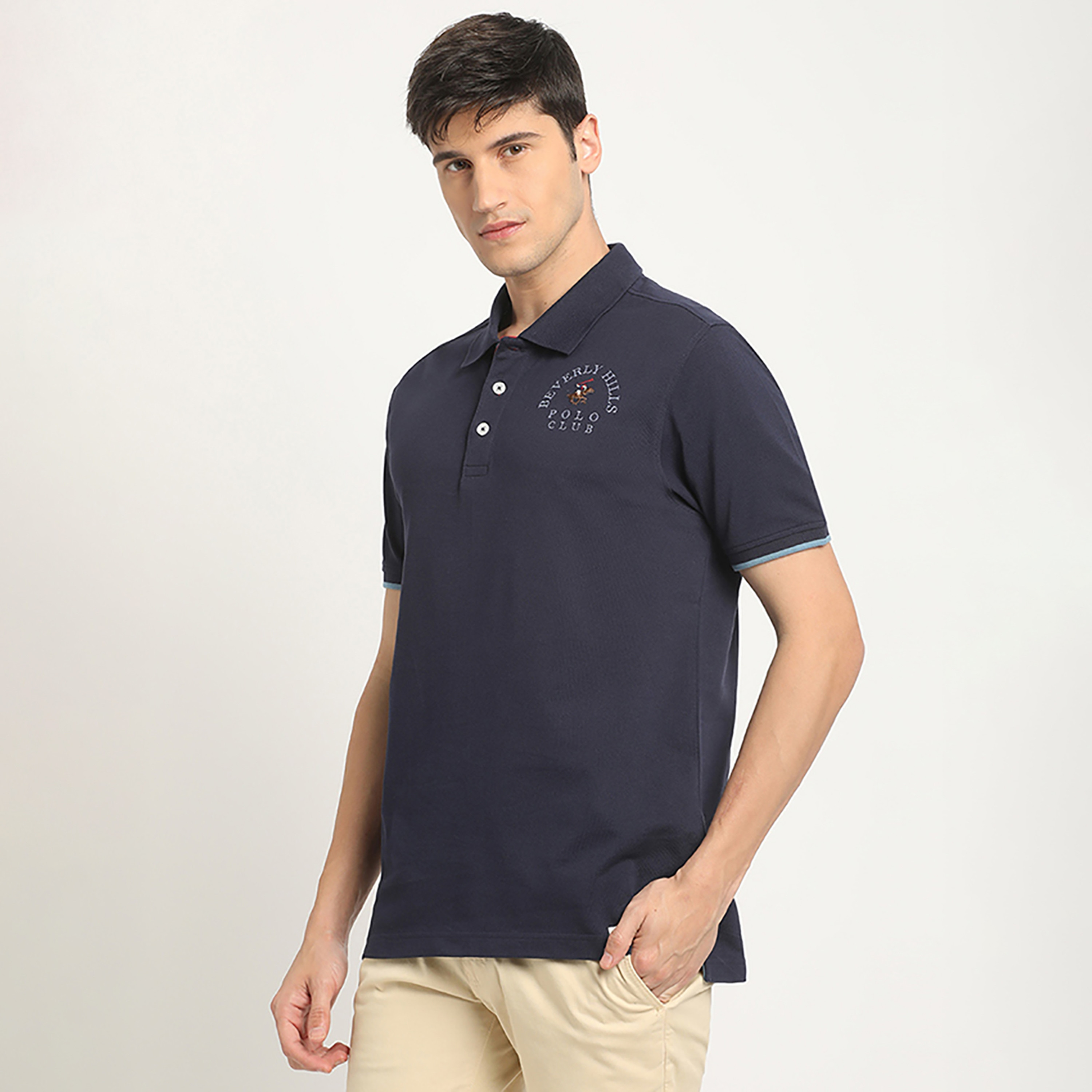 تي شيرت بولو من بيفرلي هيلز بولو كلوب بياقة وأكمام قصيرة مع شعار-men-clothing-tshirtsandpolos-polos-image-2