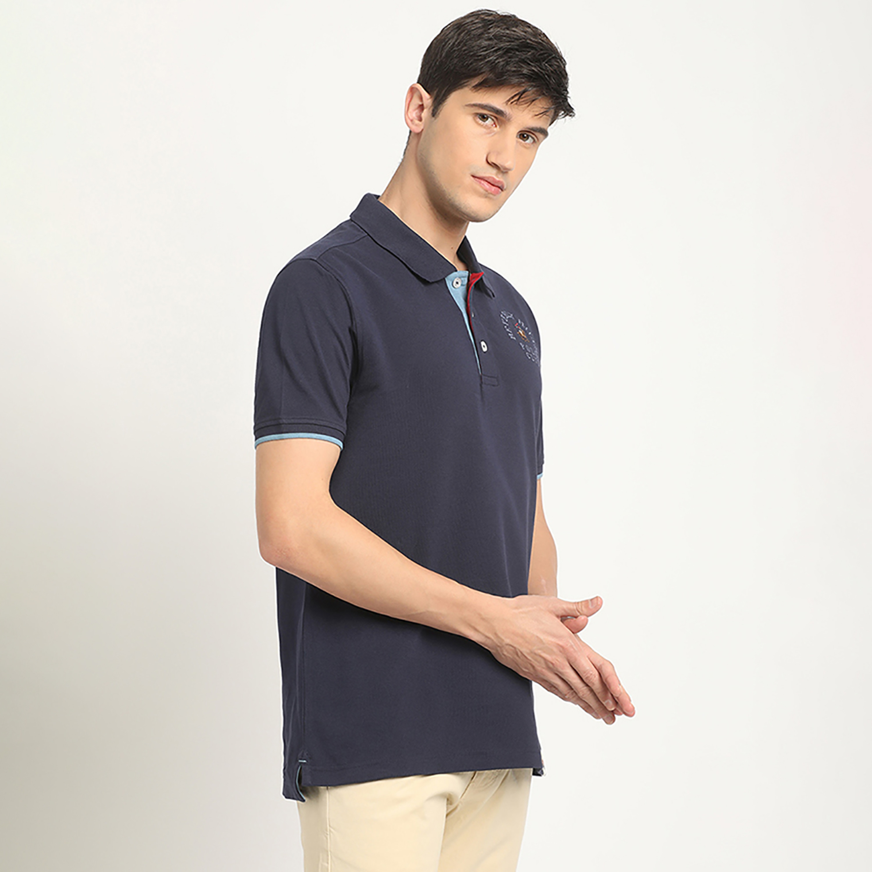 تي شيرت بولو من بيفرلي هيلز بولو كلوب بياقة وأكمام قصيرة مع شعار-men-clothing-tshirtsandpolos-polos-image-3