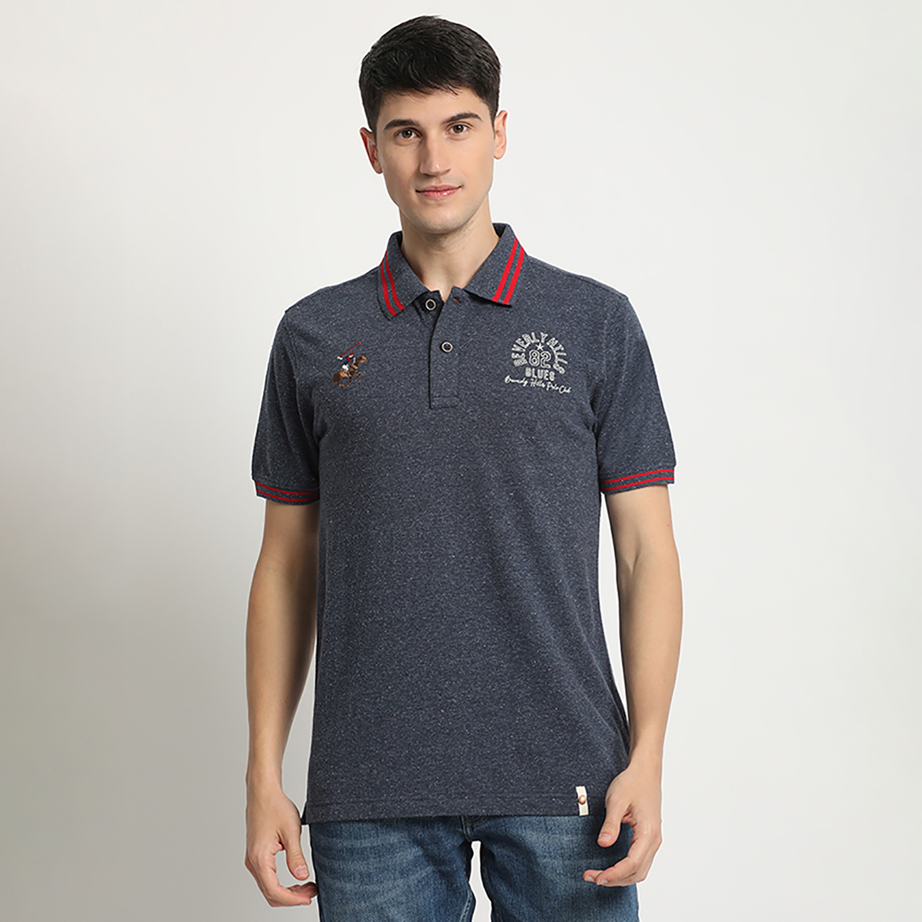 تي شيرت بولو من بيفرلي هيلز بولو كلوب بياقة وأكمام قصيرة مع شعار-men-clothing-tshirtsandpolos-polos-image-5