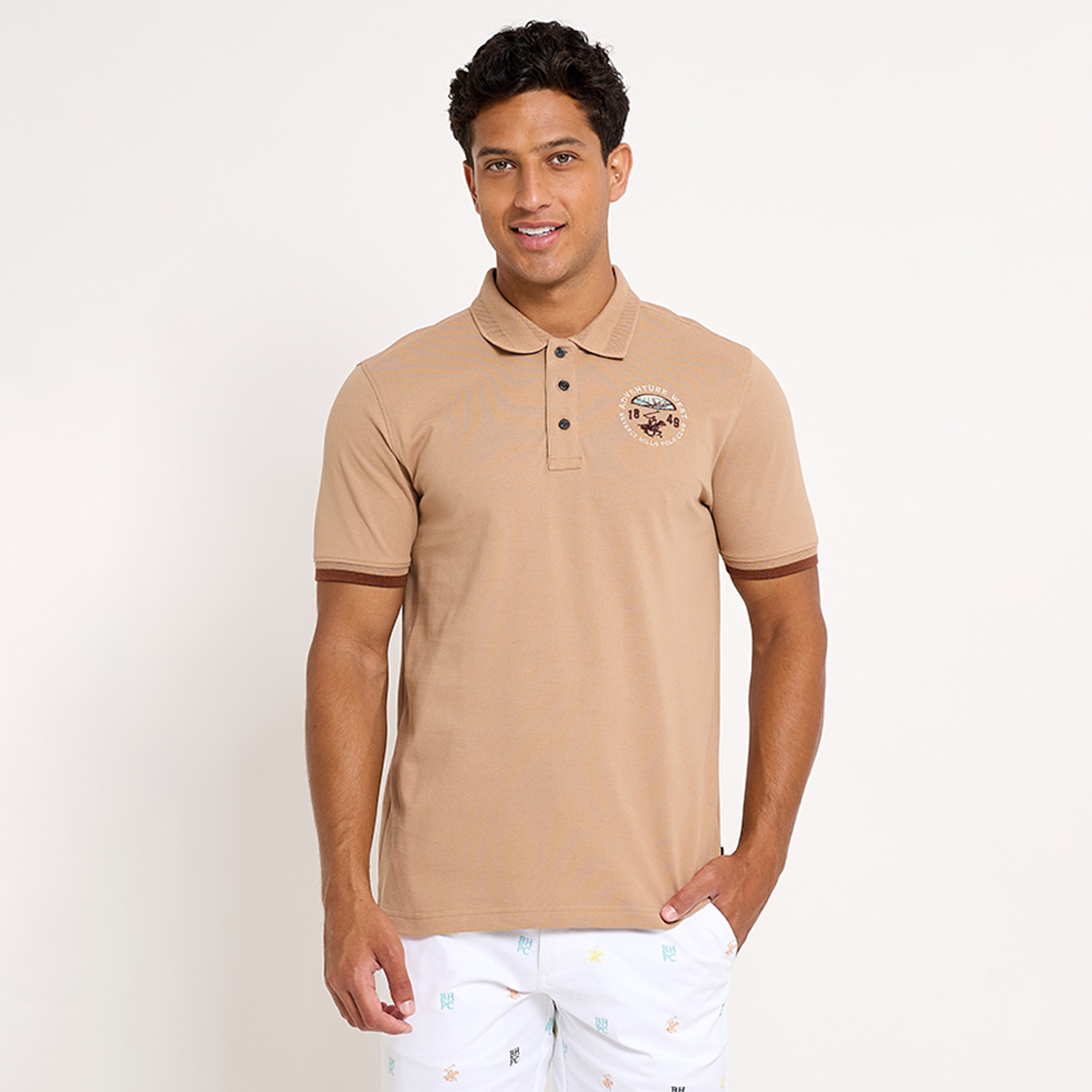 تي شيرت بولو من بيفرلي هيلز بولو كلوب بياقة وأكمام قصيرة مع شعار ديتيليد-men-clothing-tshirtsandpolos-polos-image-5