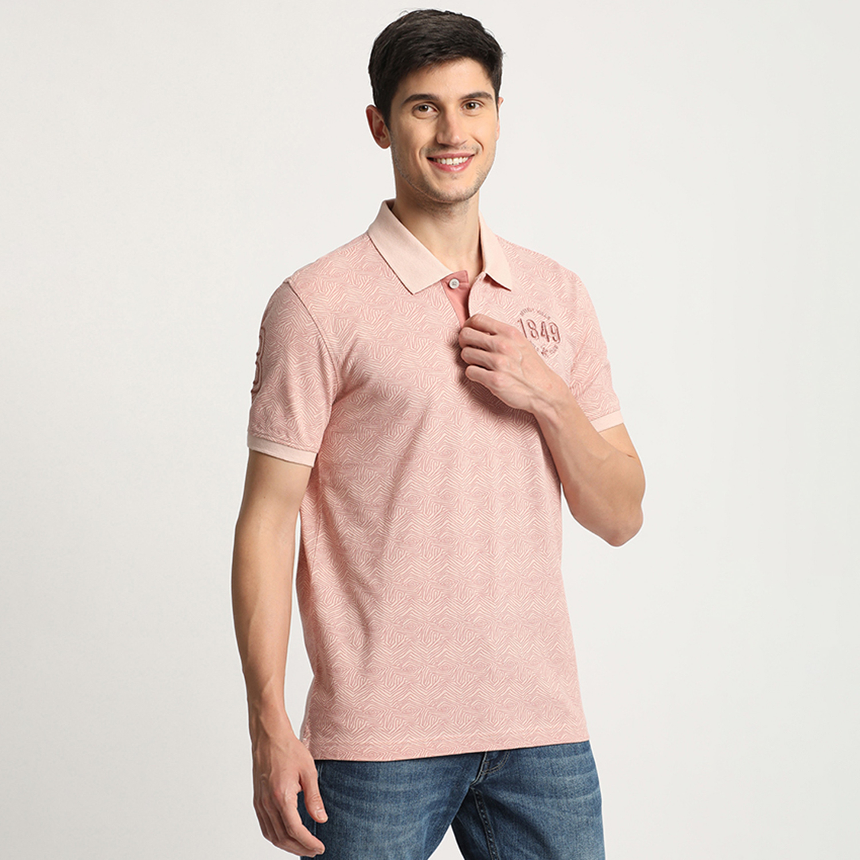 تي شيرت بولو رجالي بأكمام قصيرة وياقة مطبوعة من بيفرلي هيلز بولو كلوب-men-clothing-tshirtsandpolos-polos-image-3