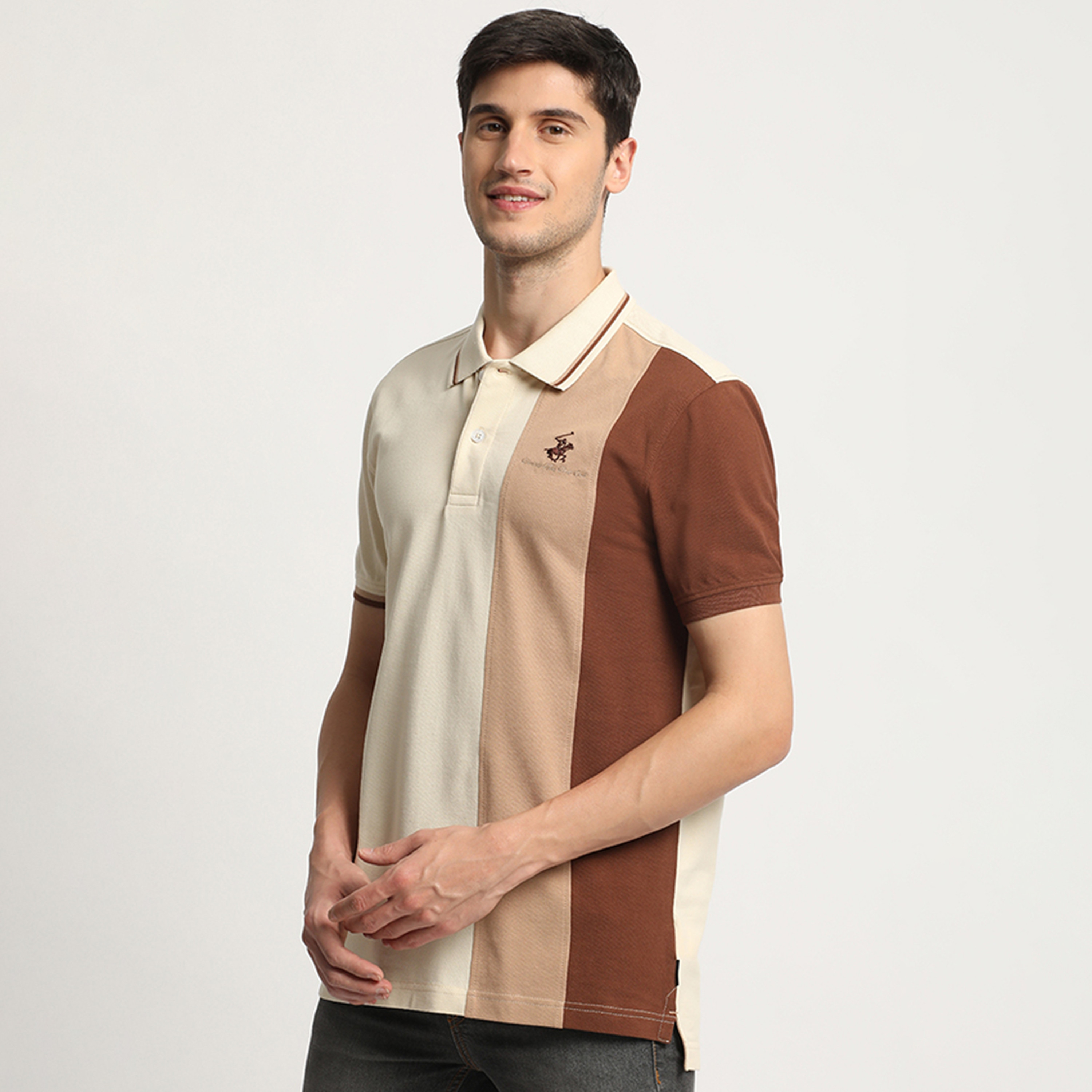 تي شيرت بولو رجالي بأكمام قصيرة وياقة بألوان متعددة من بيفرلي هيلز بولو كلوب-men-clothing-tshirtsandpolos-polos-image-2