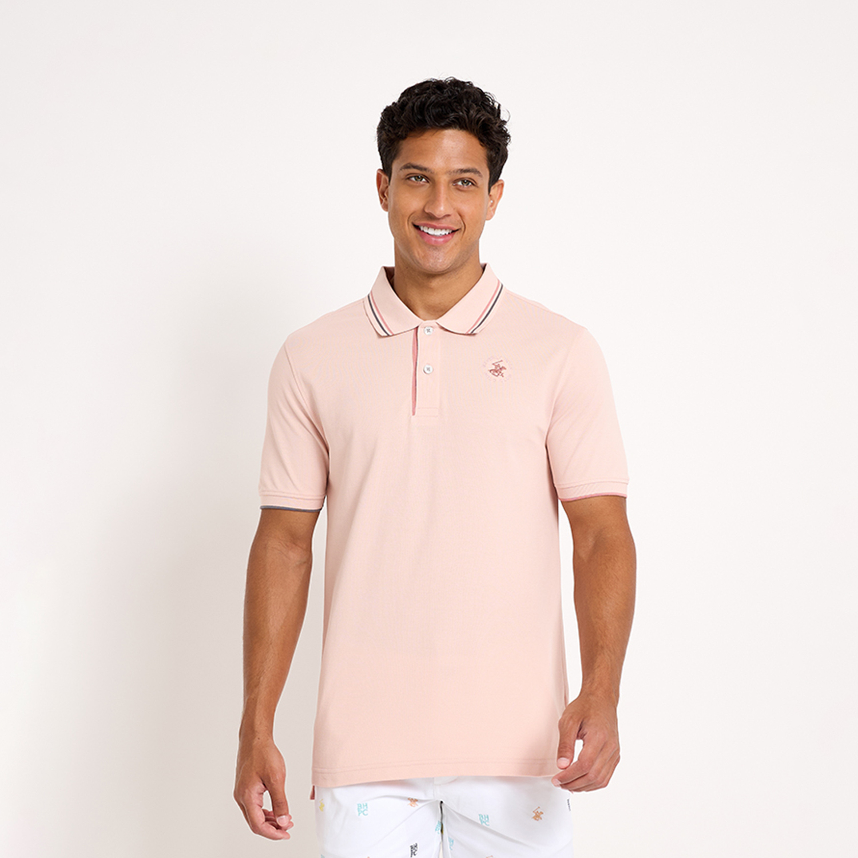 بيفرلي هيلز كلوب-  تي شيرت بولو رجالي سادة بأكمام قصيرة وياقة-men-clothing-tshirtsandpolos-polos-image-1