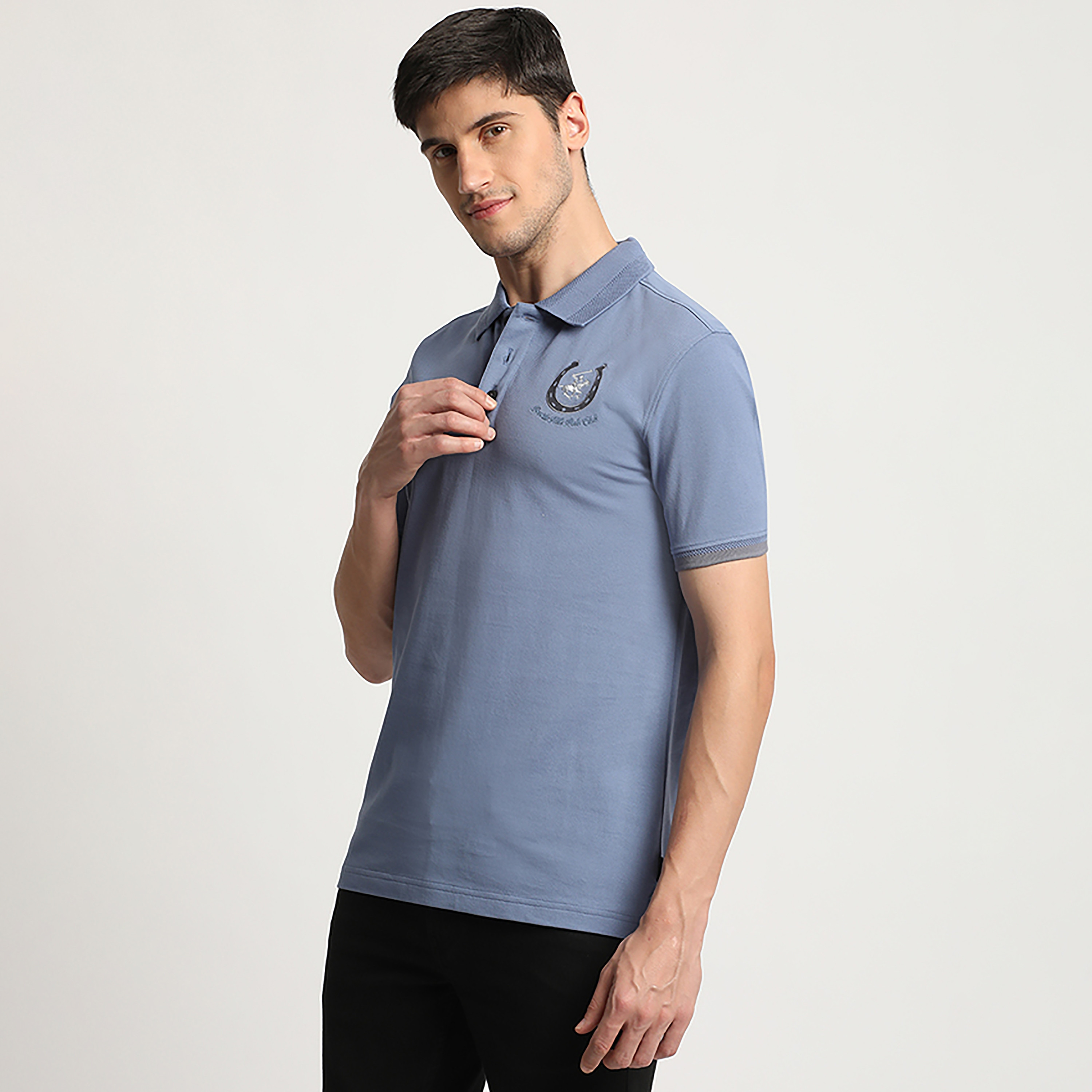 تي شيرت بولو من بيفرلي هيلز بولو كلوب بياقة وأكمام قصيرة مع شعار ديتيليد-men-clothing-tshirtsandpolos-polos-image-2