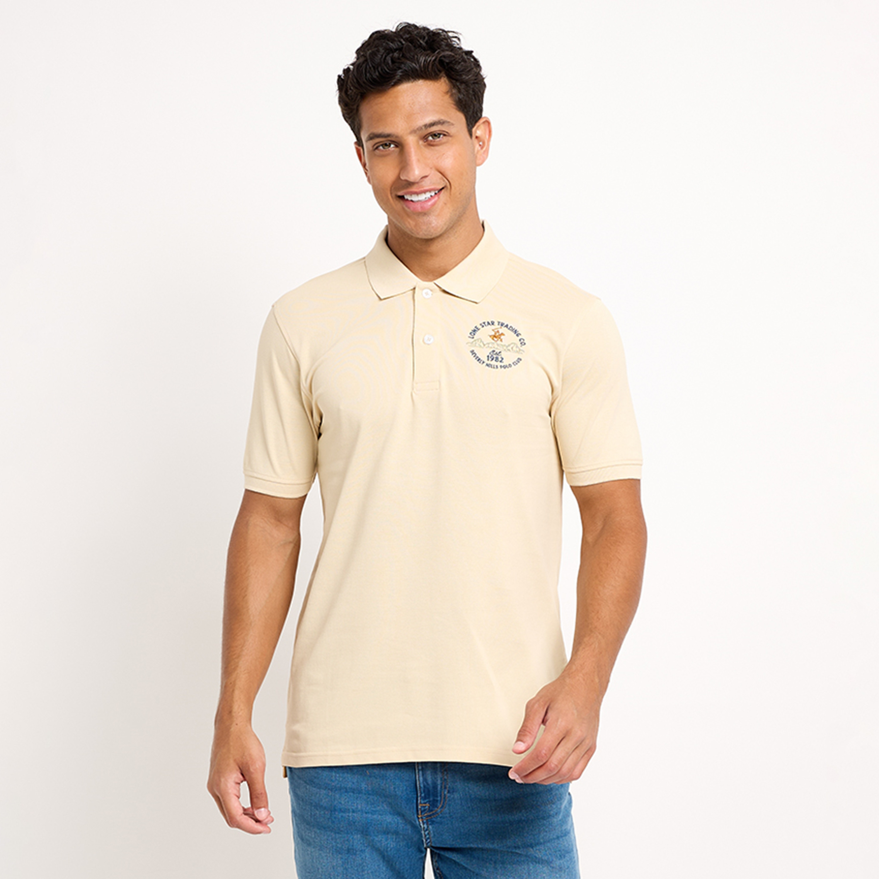 Beverly Hills Polo Club Logo Embroidered Collared Short Sleeves Polo T-Shirt-men-clothing-tshirtsandpolos-polos-image-1