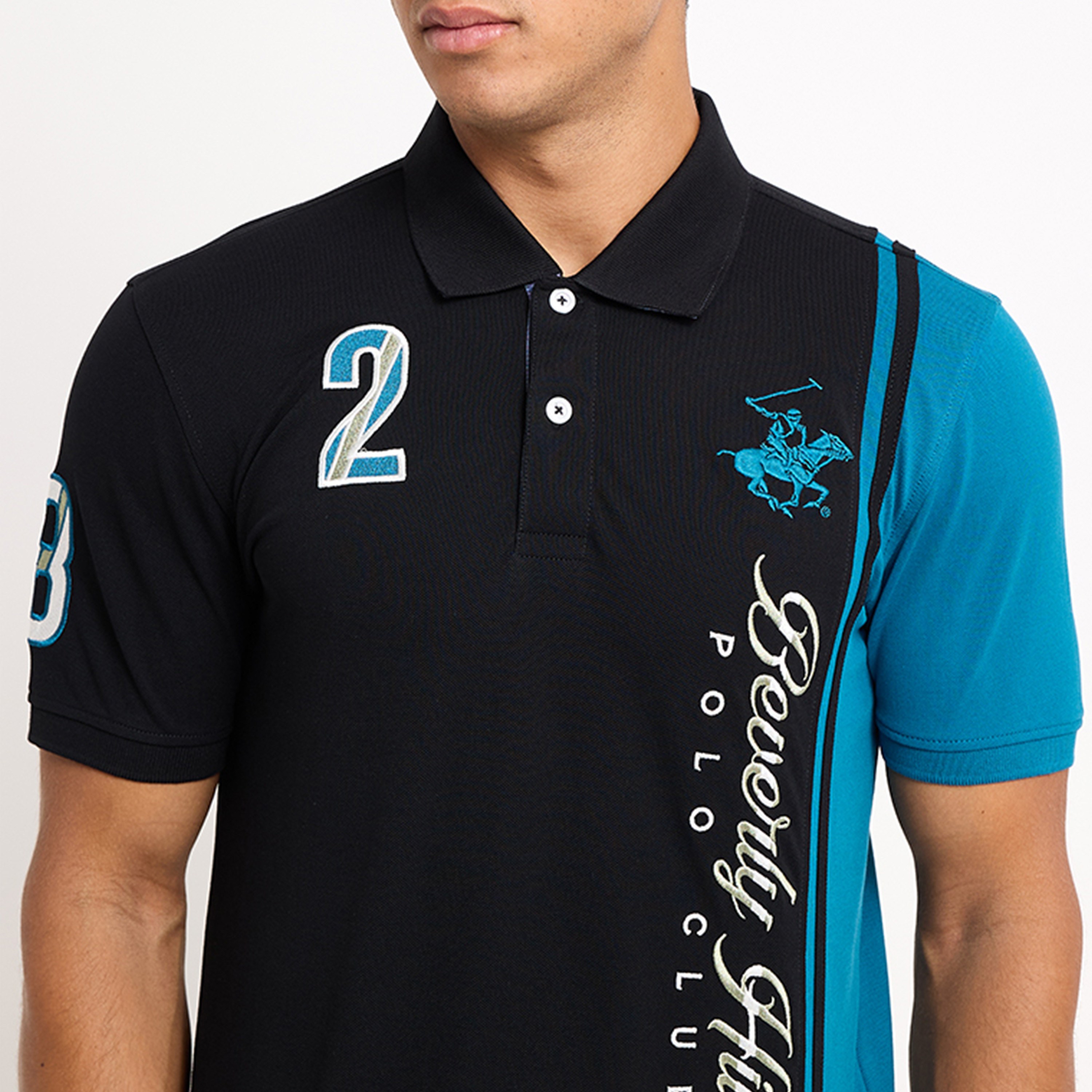 بيفرلي هيلز كلوب-  تي شيرت بولو رجالي بأكمام قصيرة وياقة وطبعة جرافيكية-men-clothing-tshirtsandpolos-polos-image-3