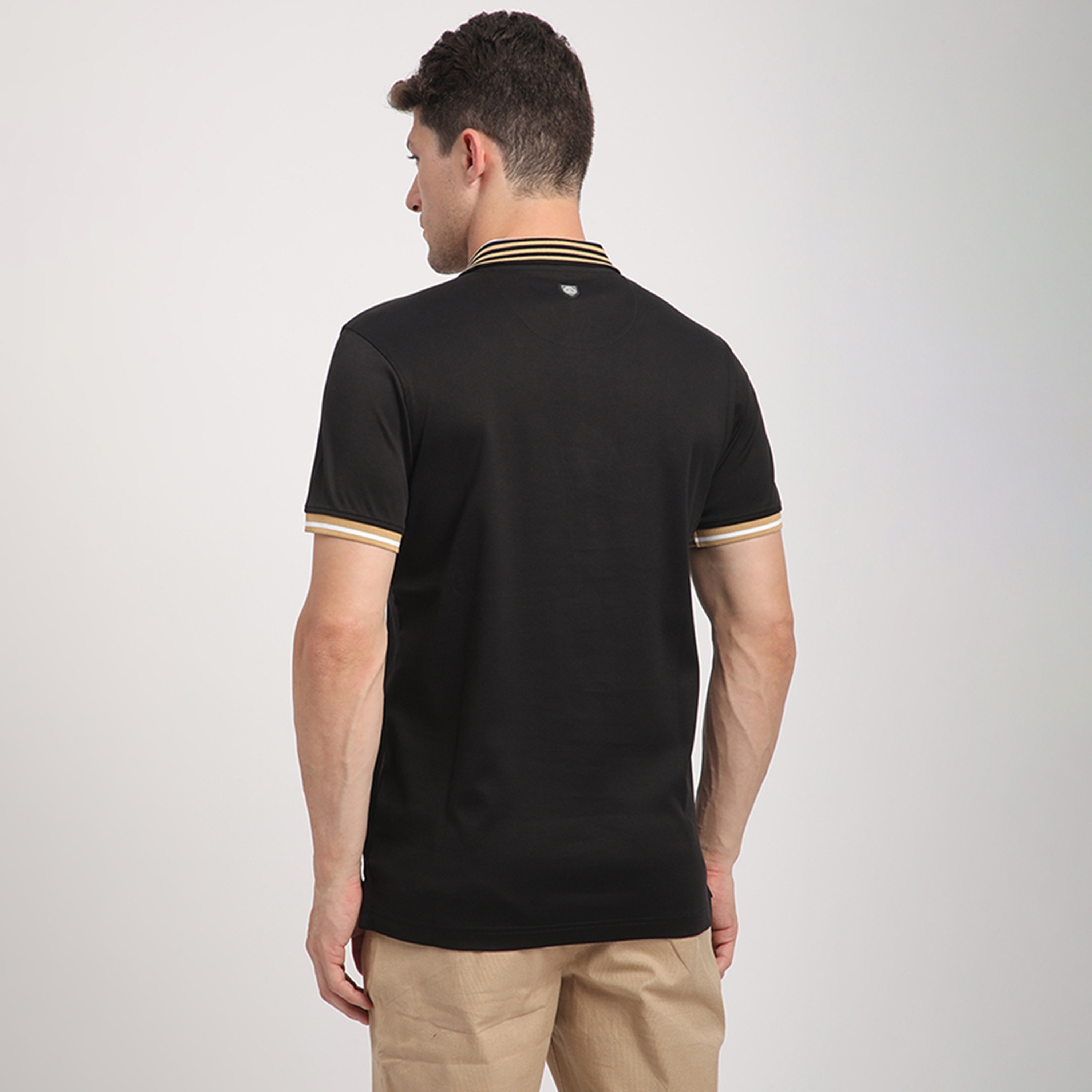 تي شيرت بولو رجالي سادة بأكمام قصيرة وياقة من بيفرلي هيلز بولو كلوب-men-clothing-tshirtsandpolos-polos-image-9