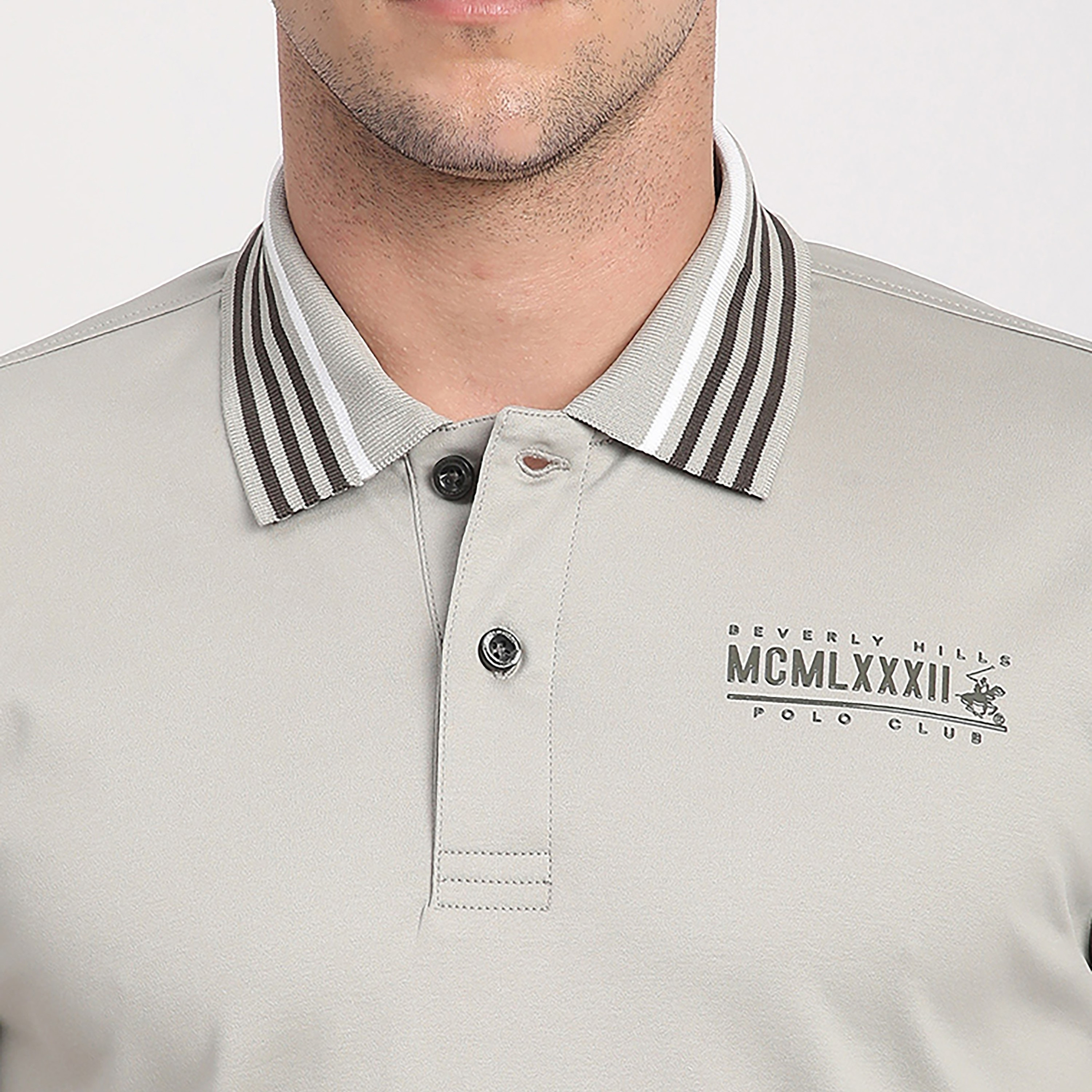 تي شيرت بولو رجالي سادة بأكمام قصيرة وياقة من بيفرلي هيلز بولو كلوب-men-clothing-tshirtsandpolos-polos-image-5