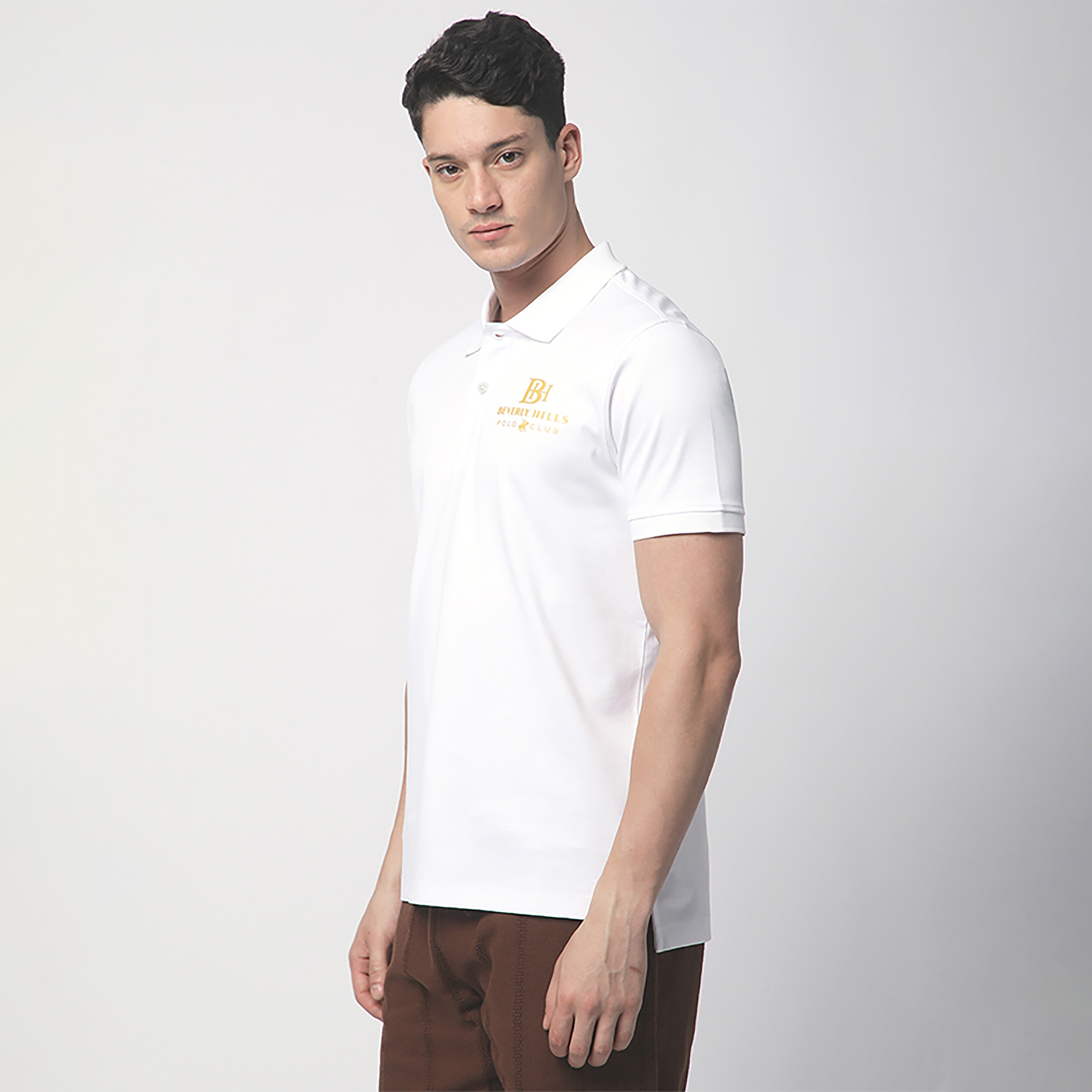 Beverly Hills Polo Club Plain Collared Short Sleeves Men's Polo T-Shirt-men-clothing-tshirtsandpolos-polos-image-2