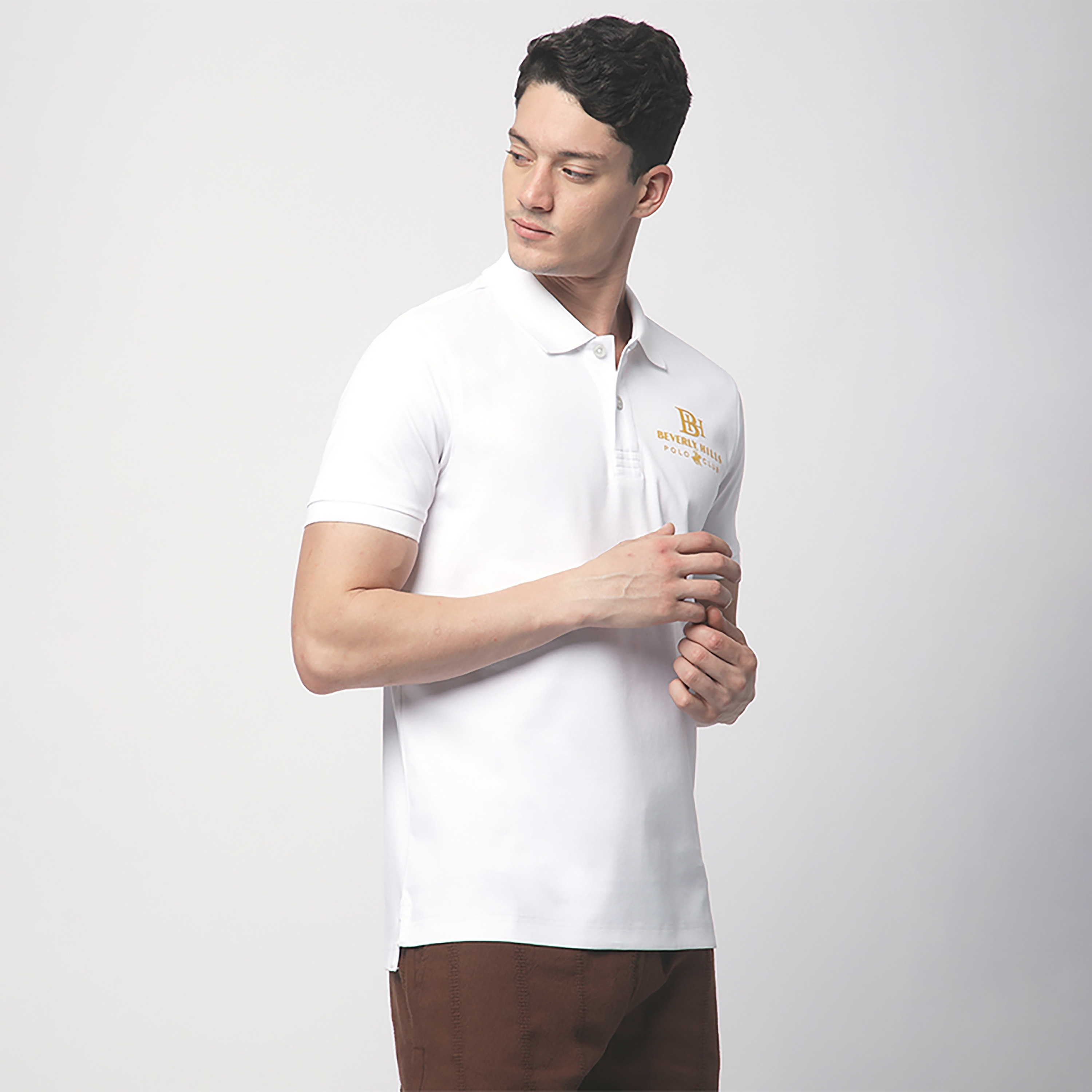 Beverly Hills Polo Club Plain Collared Short Sleeves Men's Polo T-Shirt-men-clothing-tshirtsandpolos-polos-image-3