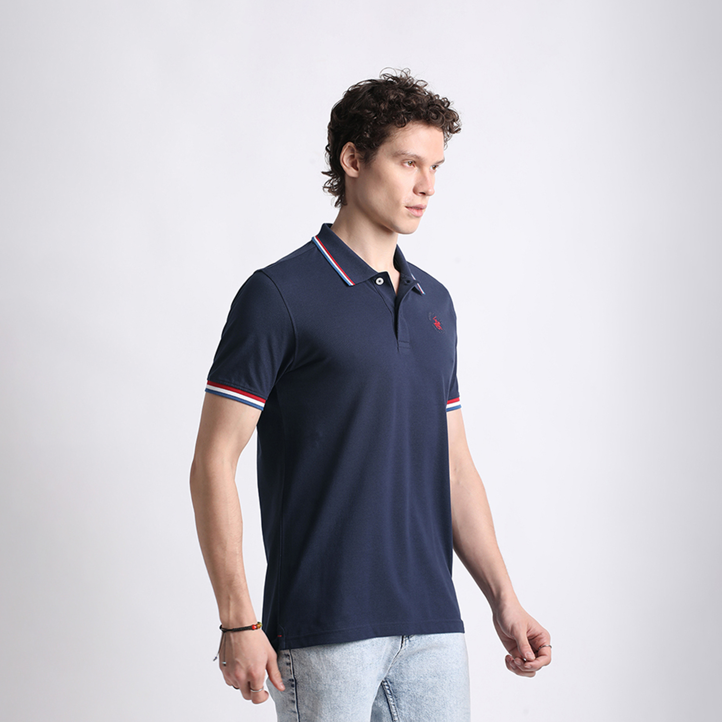 Beverly Hills Polo Club Men's Solid Collared Short Sleeves Polo T-shirt-men-clothing-tshirtsandpolos-polos-image-3