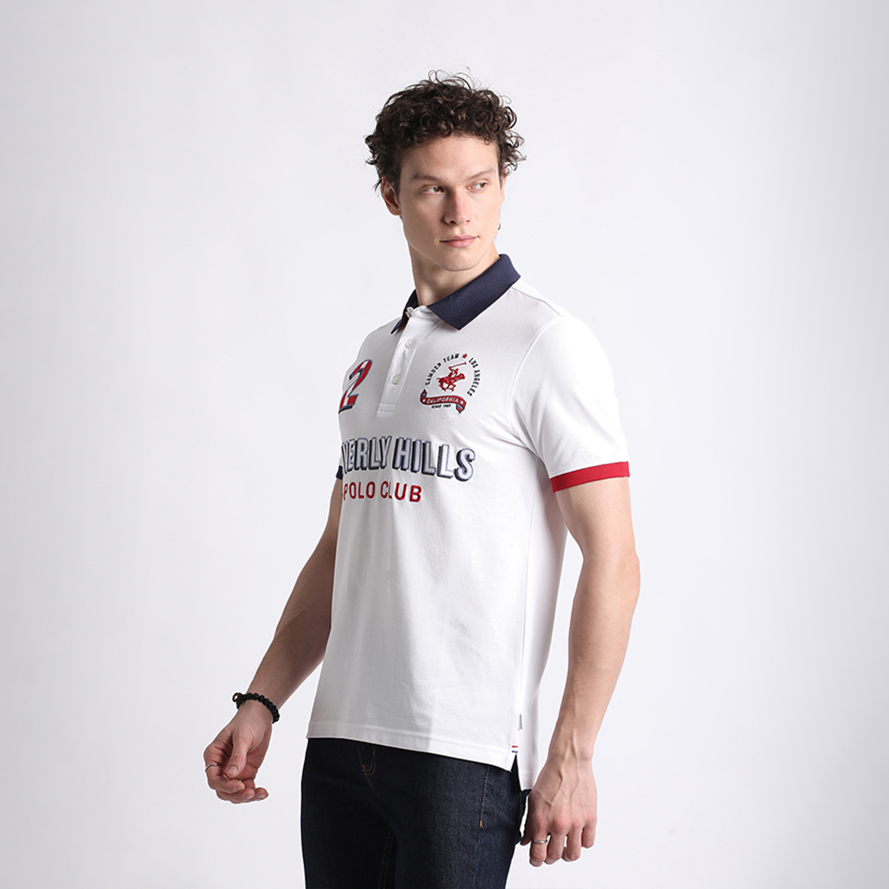 بيفرلي هيلز كلوب-  تي شيرت بولو بأكمام قصيرة للرجال مع شعار مطرز-men-clothing-tshirtsandpolos-polos-image-2