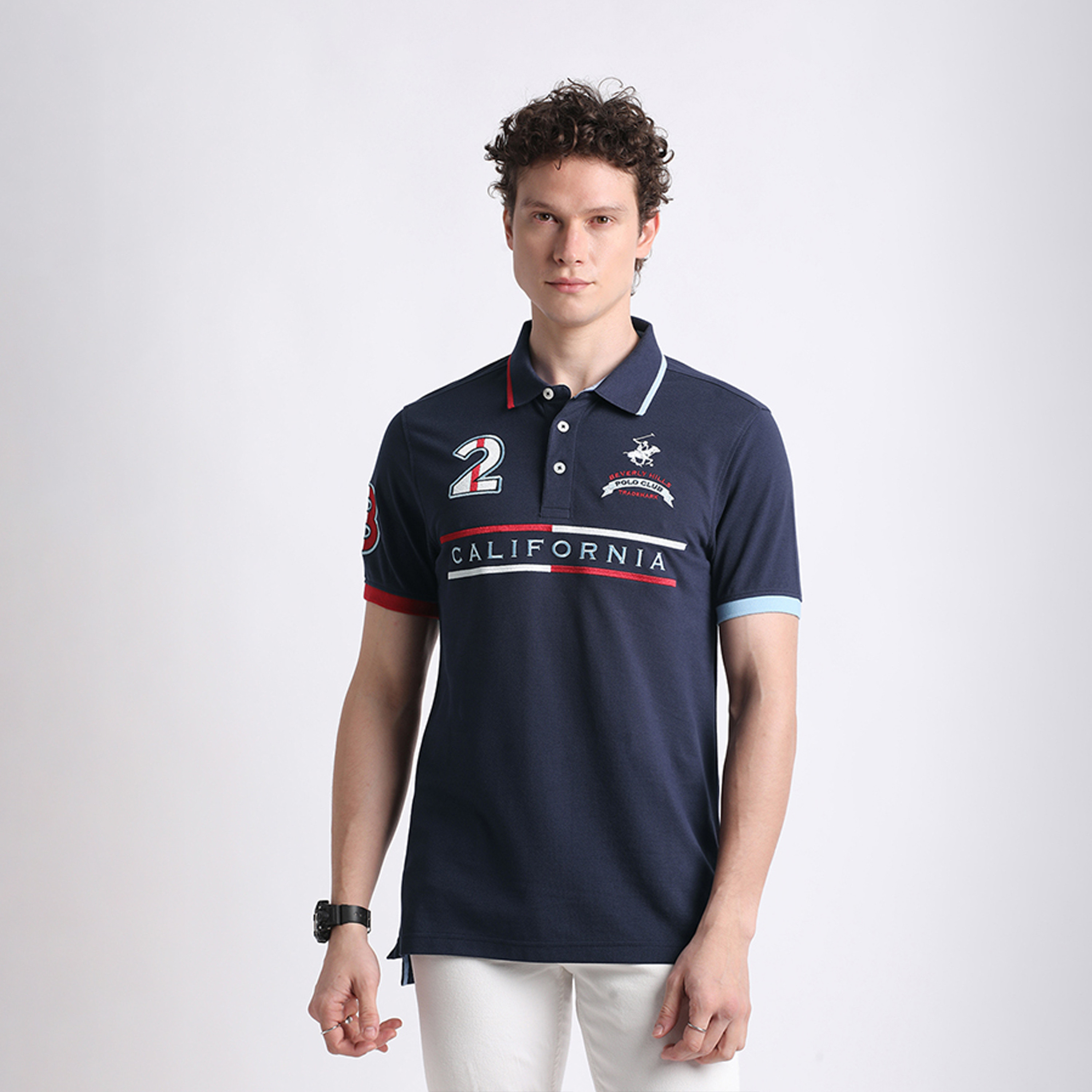 بيفرلي هيلز كلوب-  تي شيرت بولو بأكمام قصيرة للرجال مع شعار مطرز-men-clothing-tshirtsandpolos-polos-image-1