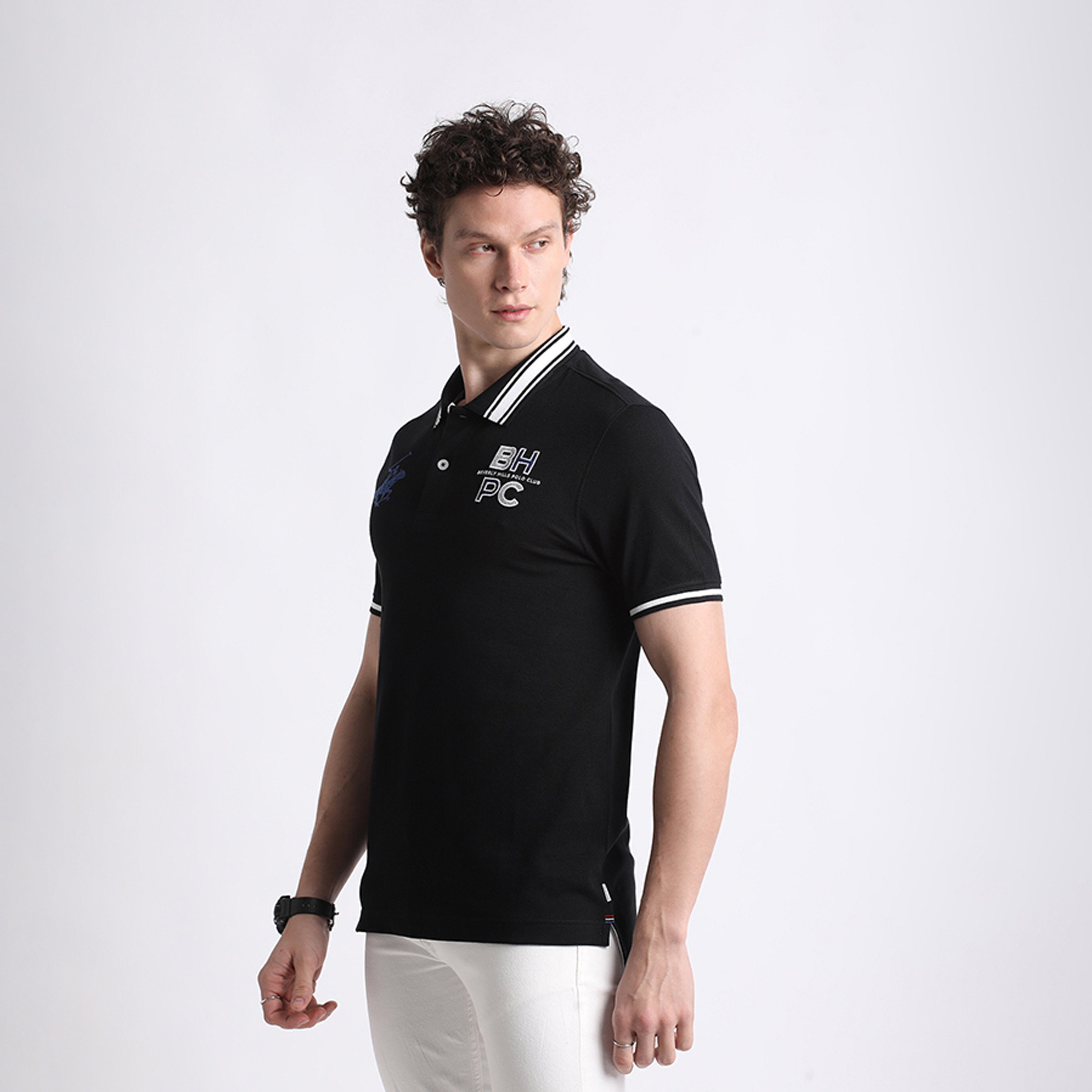 بيفرلي هيلز كلوب-  تي شيرت بولو للرجال بأكمام قصيرة مع نصف زر للإغلاق-men-clothing-tshirtsandpolos-polos-image-2