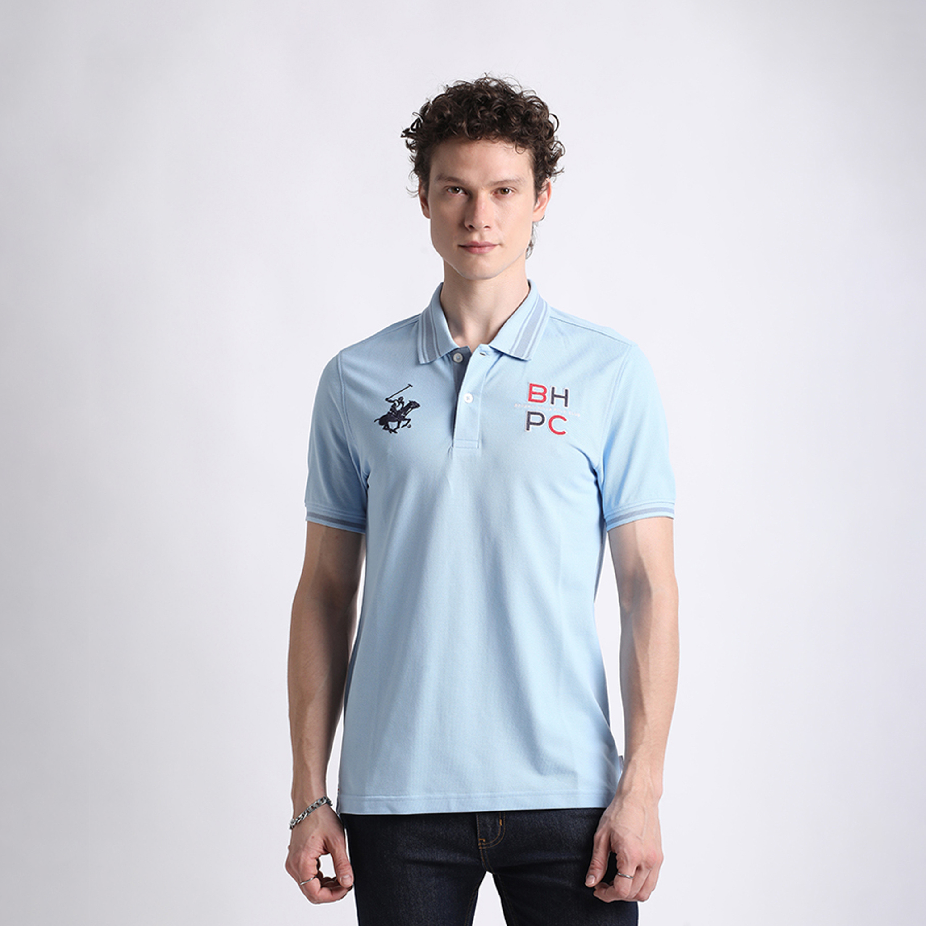بيفرلي هيلز كلوب-  تي شيرت بولو للرجال بأكمام قصيرة مع نصف زر للإغلاق-men-clothing-tshirtsandpolos-polos-image-5