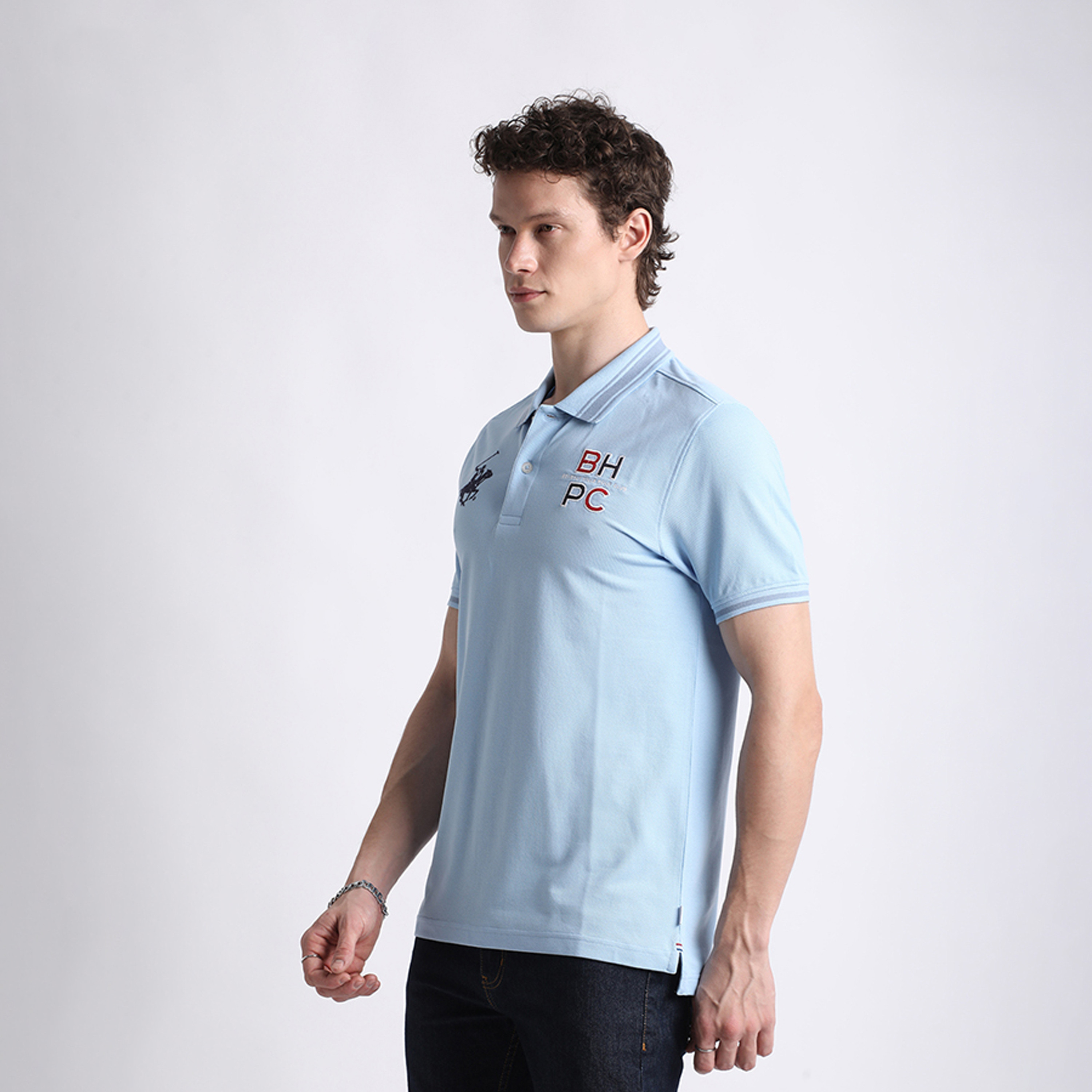 بيفرلي هيلز كلوب-  تي شيرت بولو للرجال بأكمام قصيرة مع نصف زر للإغلاق-men-clothing-tshirtsandpolos-polos-image-6