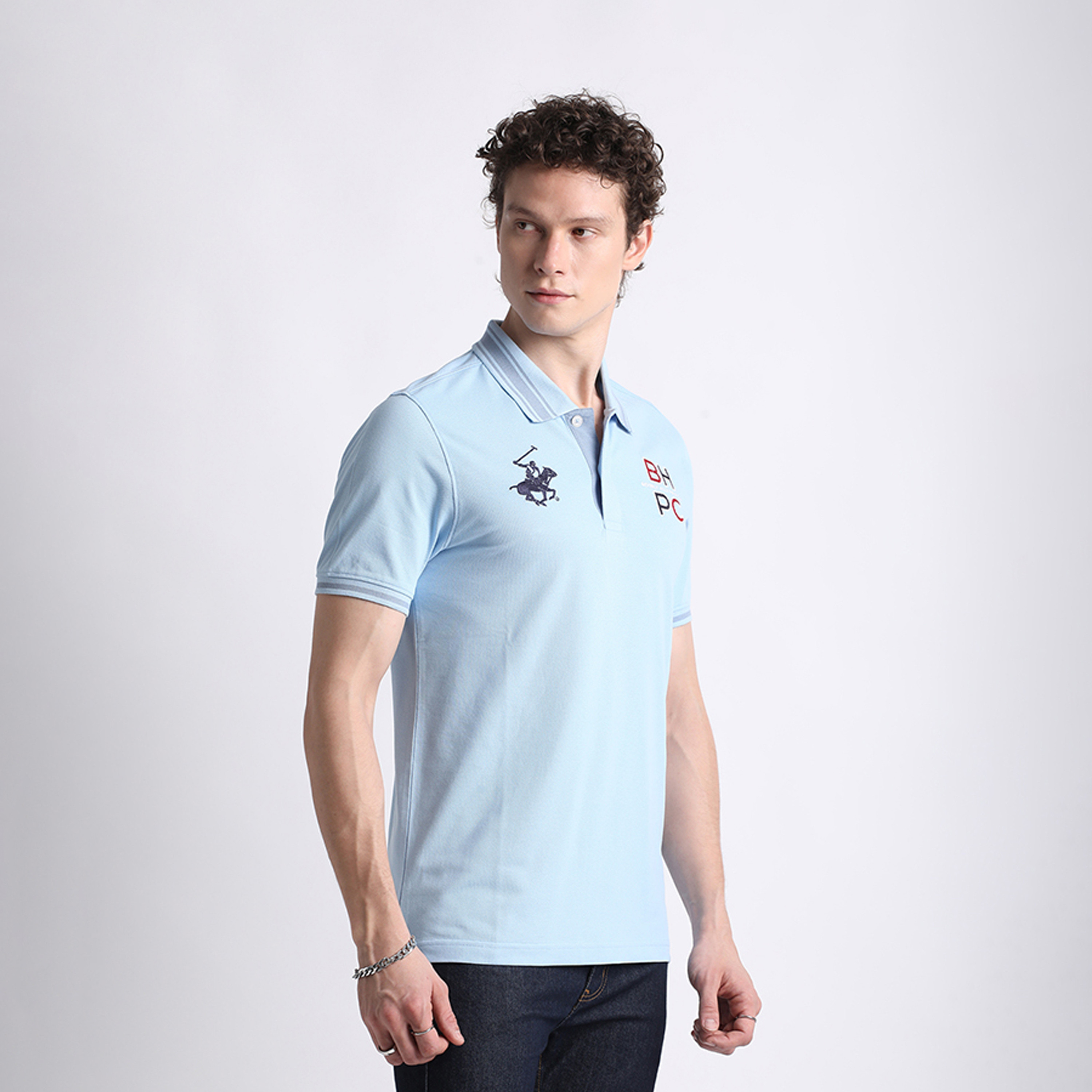 بيفرلي هيلز كلوب-  تي شيرت بولو للرجال بأكمام قصيرة مع نصف زر للإغلاق-men-clothing-tshirtsandpolos-polos-image-7