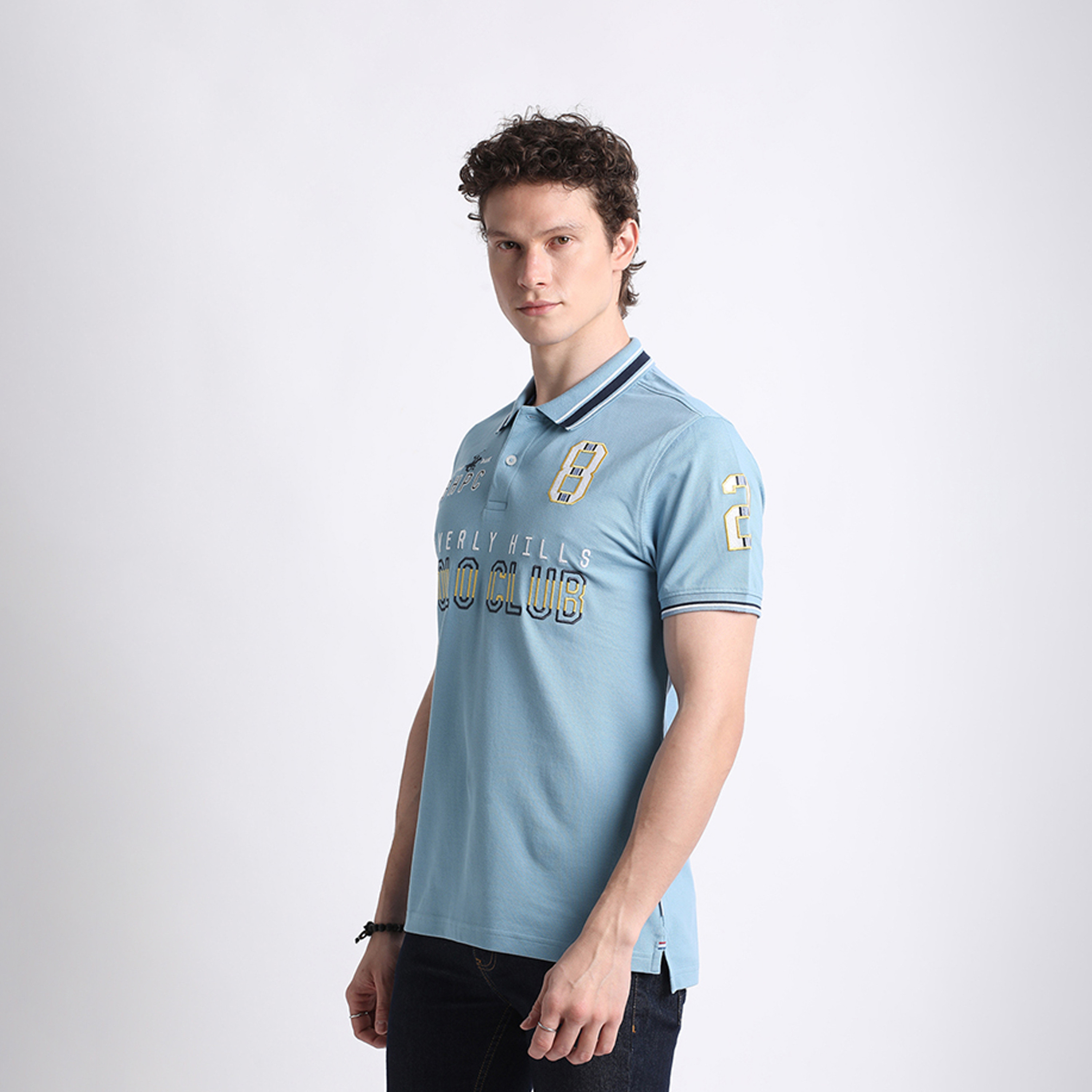 بيفرلي هيلز كلوب-  تي شيرت بولو للرجال بأكمام قصيرة مع نصف زر للإغلاق-men-clothing-tshirtsandpolos-polos-image-2
